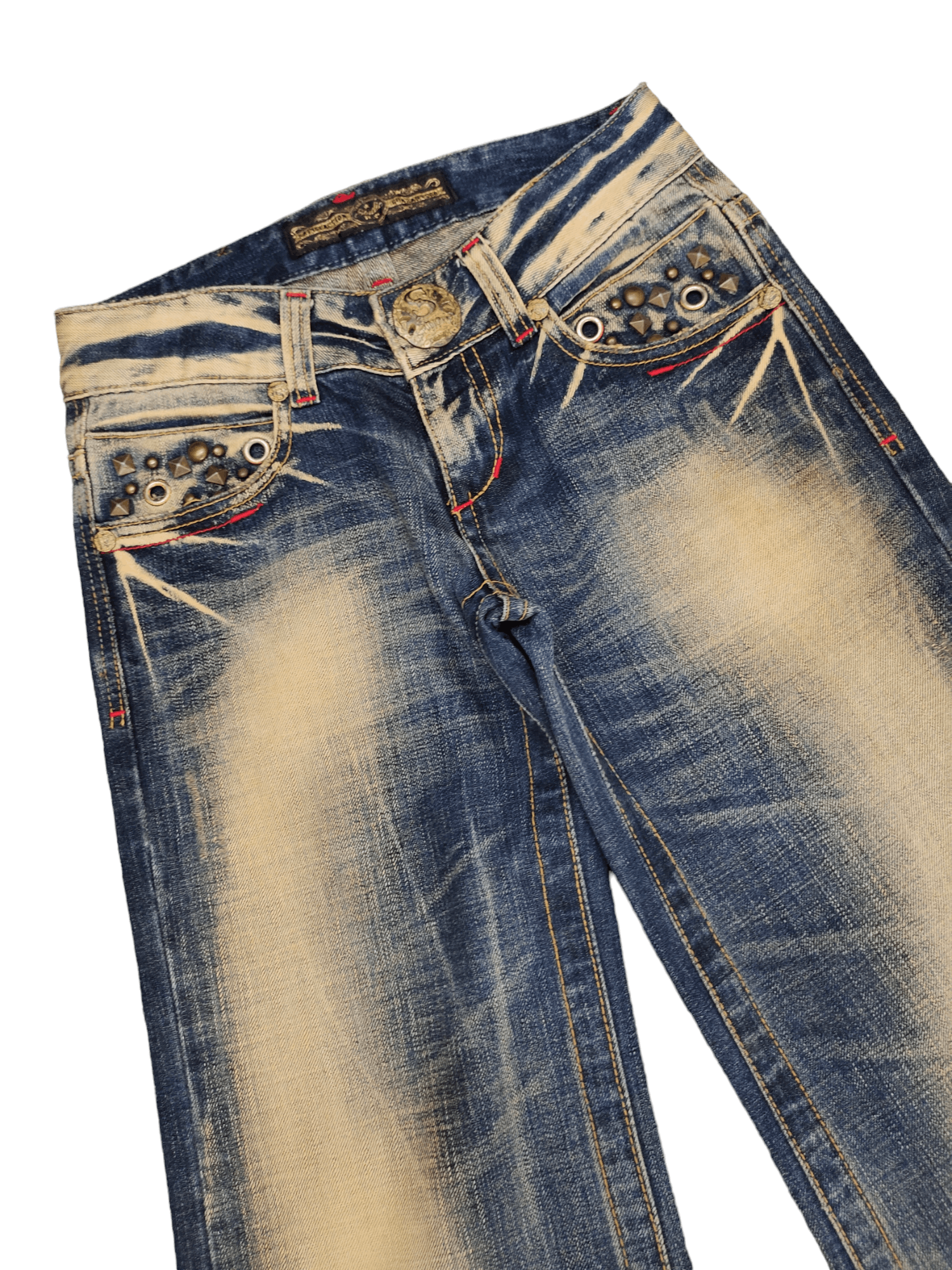 If Six Was Nine Flare Jeans Studio RP Faded Bootcut Low Rise Jpg Style Size US 27 - 14 Thumbnail