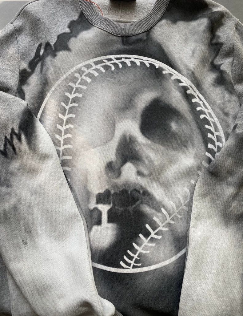 Givenchy Givenchy Baseball Print Grey Hoodie Size US M / EU 48-50 / 2 - 2 Thumbnail