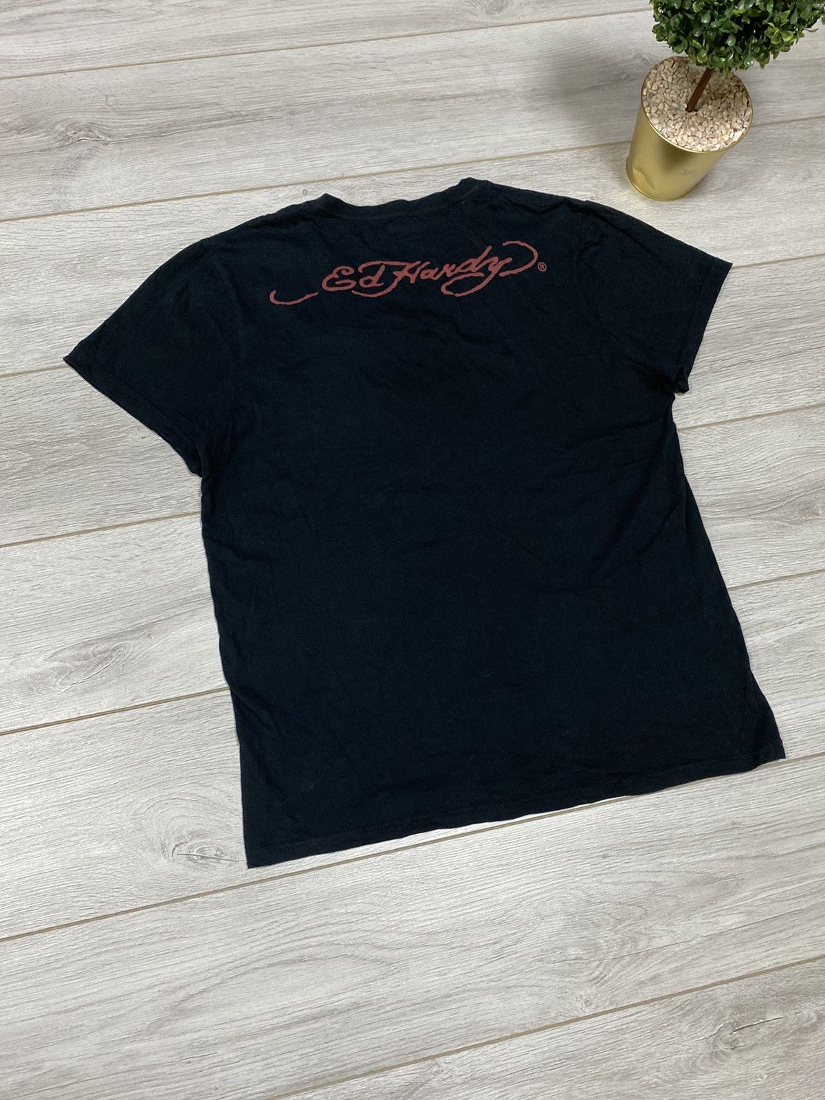 Ed Hardy Ed Hardy skull ☠️ spell out big logo t-shirt Size US XXL / EU 58 / 5 - 2 Thumbnail
