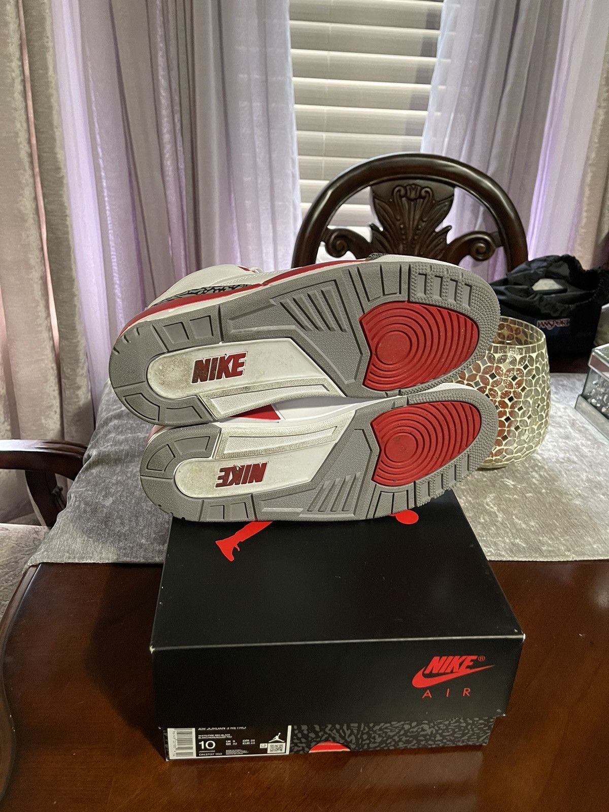 Jordan Brand Air Jordan 3 Fire Red Size US 10 / EU 43 - 5 Thumbnail