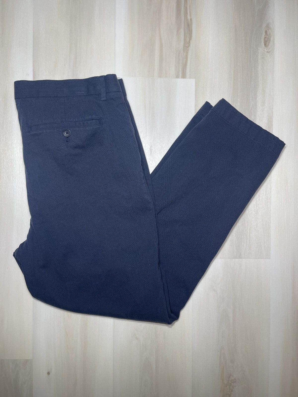 Banana Republic Banana Republic Slim Fit 36x30 Cotton Navy Trousers Dress Size US 36 / EU 52 - 1 Thumbnail