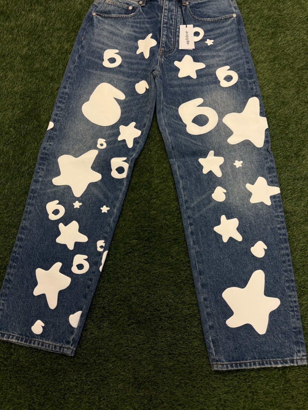 Sp5der Sp5der Worldwide Beluga Denim Jeans Size 28 (NEW) Size US 28 / EU 44 - 2 Thumbnail