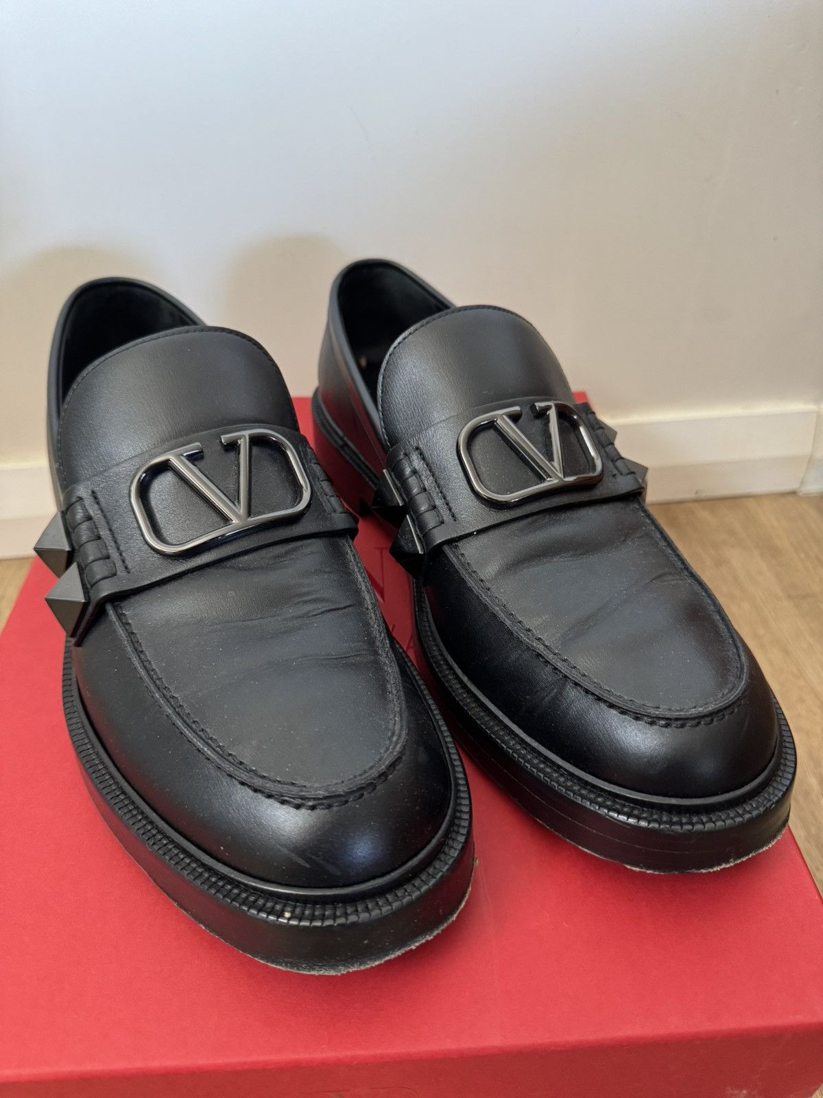 Valentino Valentino Garavani Stud Sign Slip-On Loafers | Grailed
