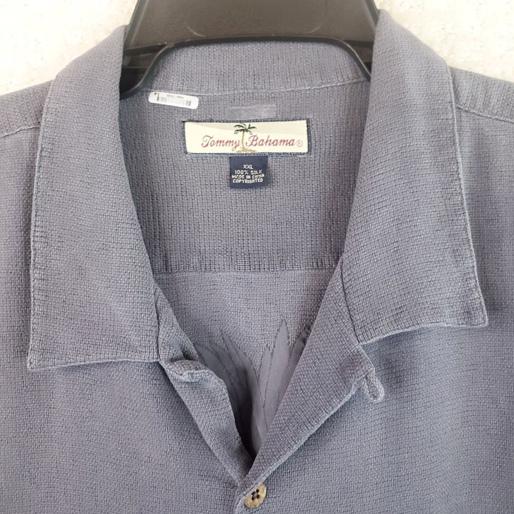 Tommy Bahama Tommy Bahama Shirt Men XXL Original Fit Silk Short Sleeve Button-Down Gray N/A 2XL Button-Up Beach Hawaiian Tropical Size US XXL / EU 58 / 5 - 5 Thumbnail