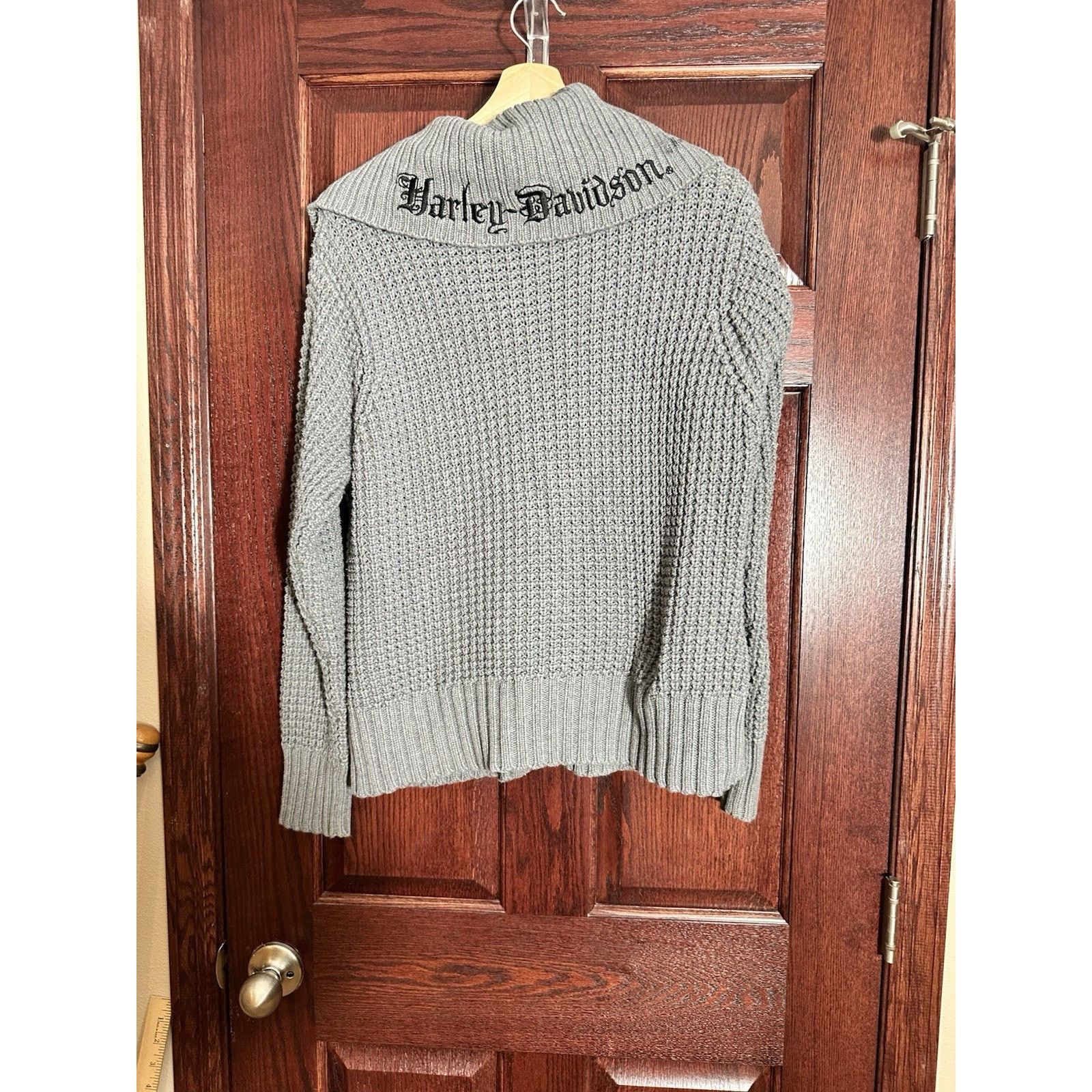 Harley Davidson Harley-Davidson Zip Front Sweater Jacket Gray 1X Size XL / US 12-14 / IT 48-50 - 2 Thumbnail