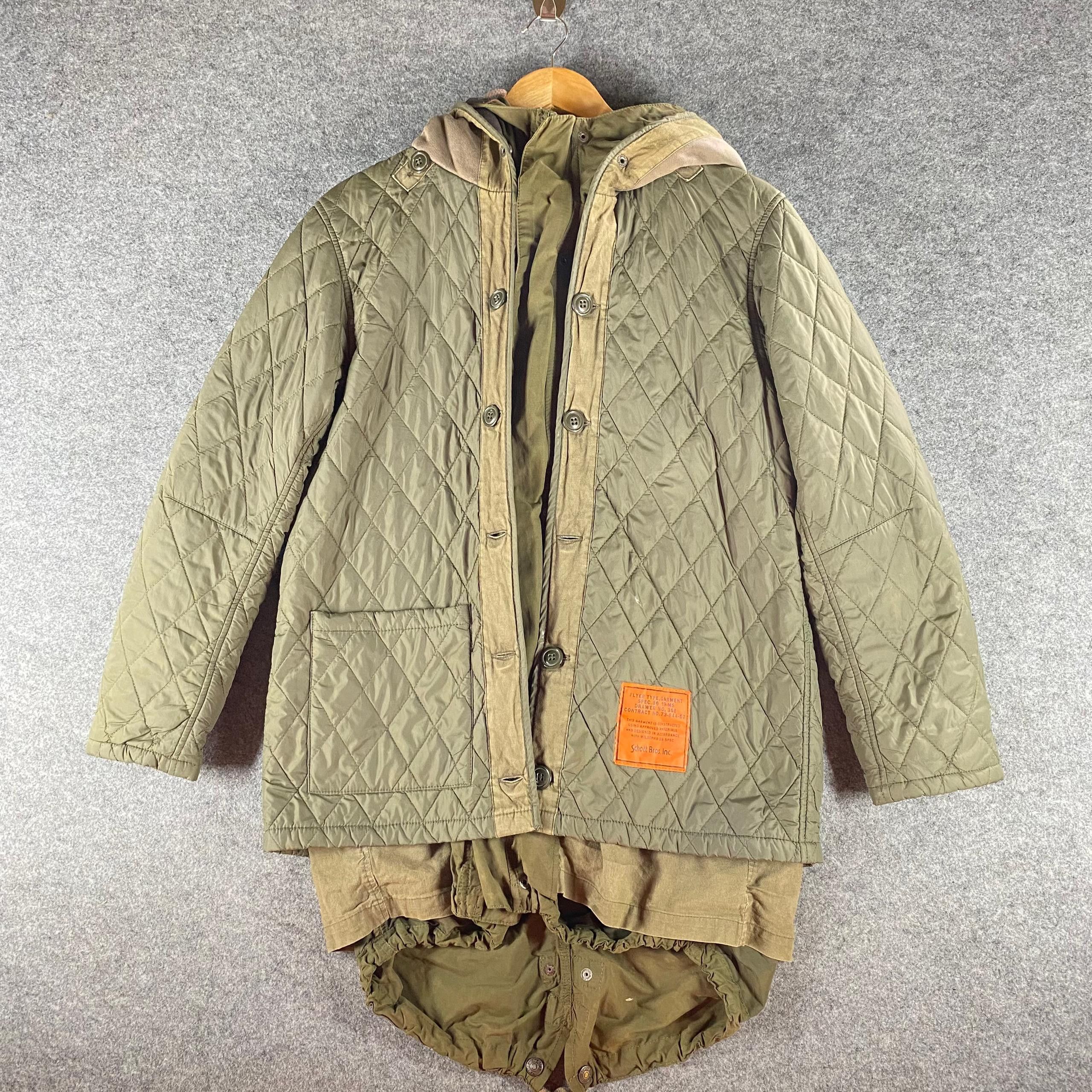 Schott Vintage 90s Schott Bros Inc Millitary Parka Jacket Size US M / EU 48-50 / 2 - 3 Thumbnail
