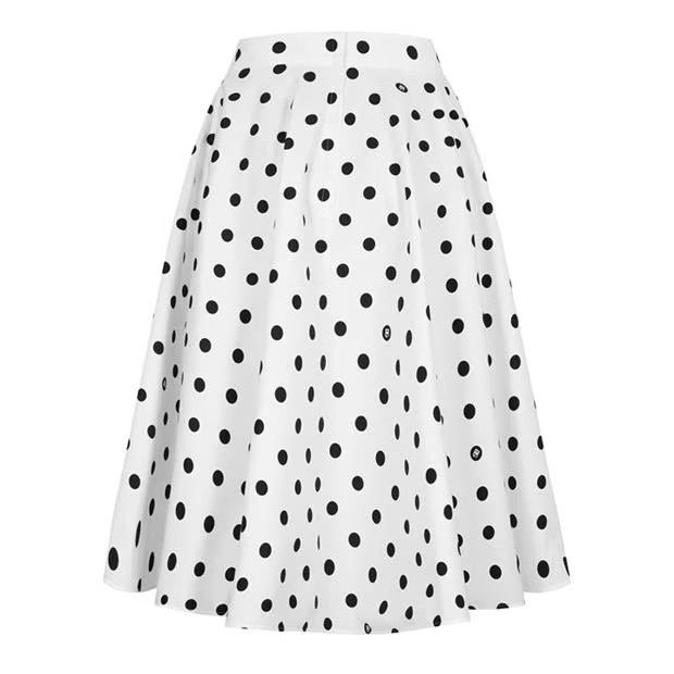 Dolce & Gabbana o1g2r1mq1024 Polka Midi Skirts in Bianco & Black Size 28" / US 6 / IT 42 - 2 Thumbnail