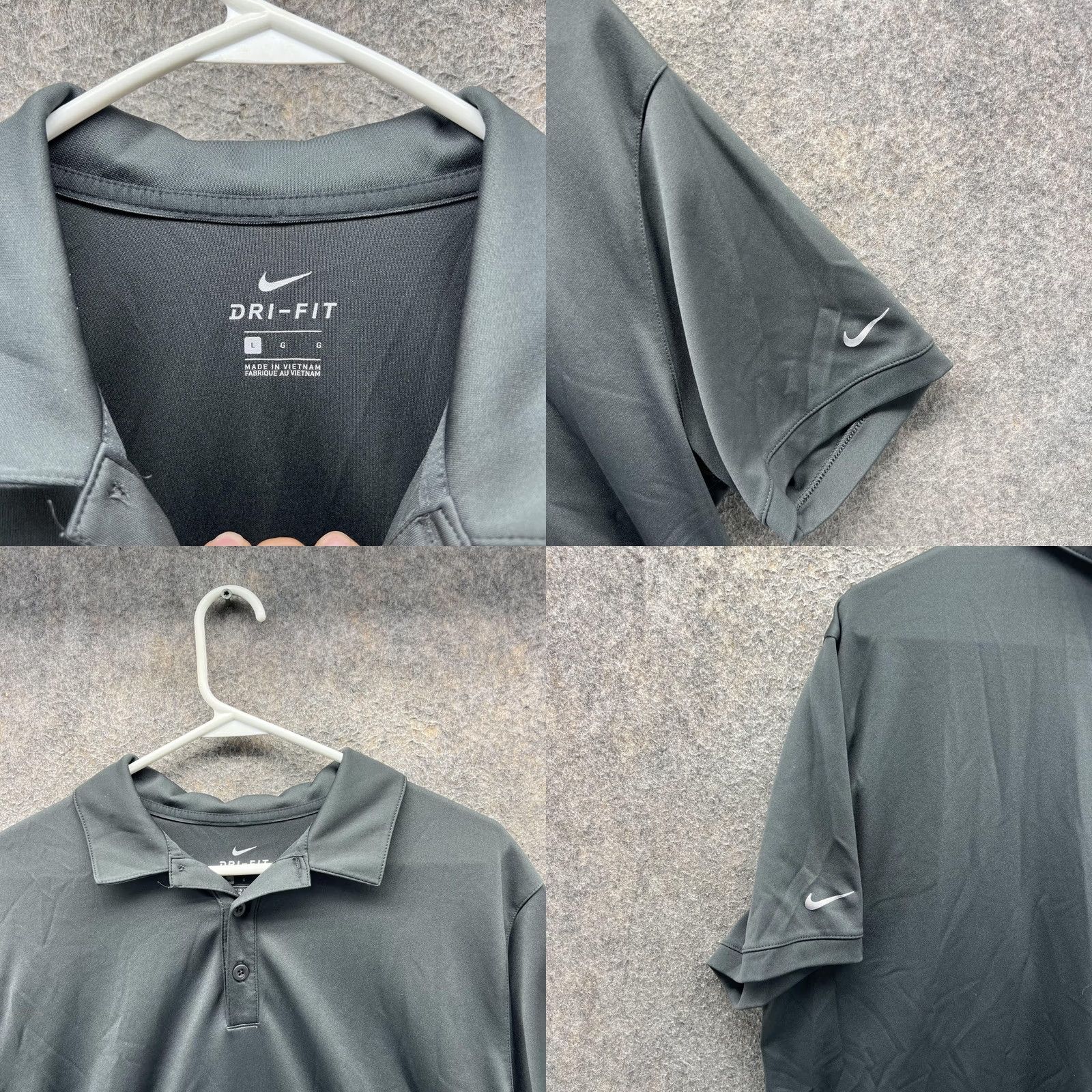 Nike Nike Shirt Mens Large Gray Dri-FIT Golf Polo Short Sleeve Nike Swoosh Logo Performance Athletic Shirt Size US L / EU 52-54 / 3 - 8 Thumbnail