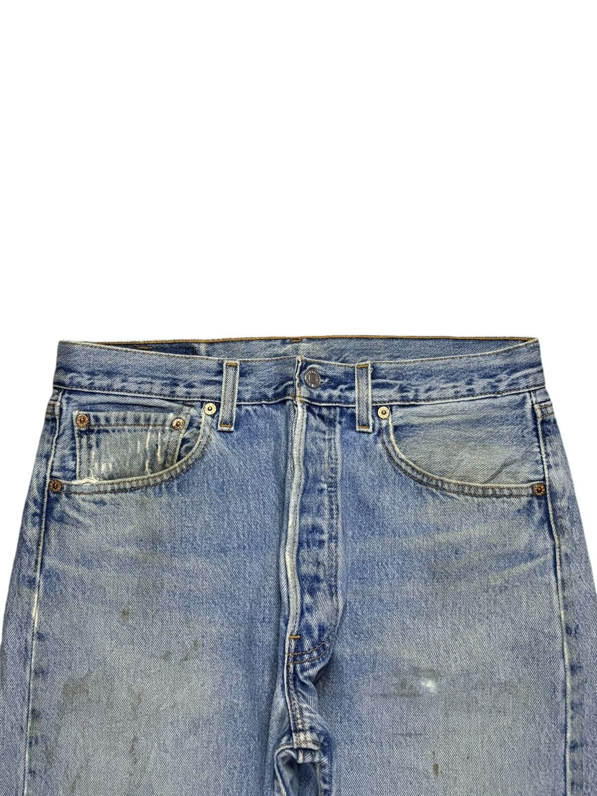 Levi's Vintage 90s Levis 501 Mud Wash Grunge Ripped Loose Jeans Size US 31 - 4 Thumbnail