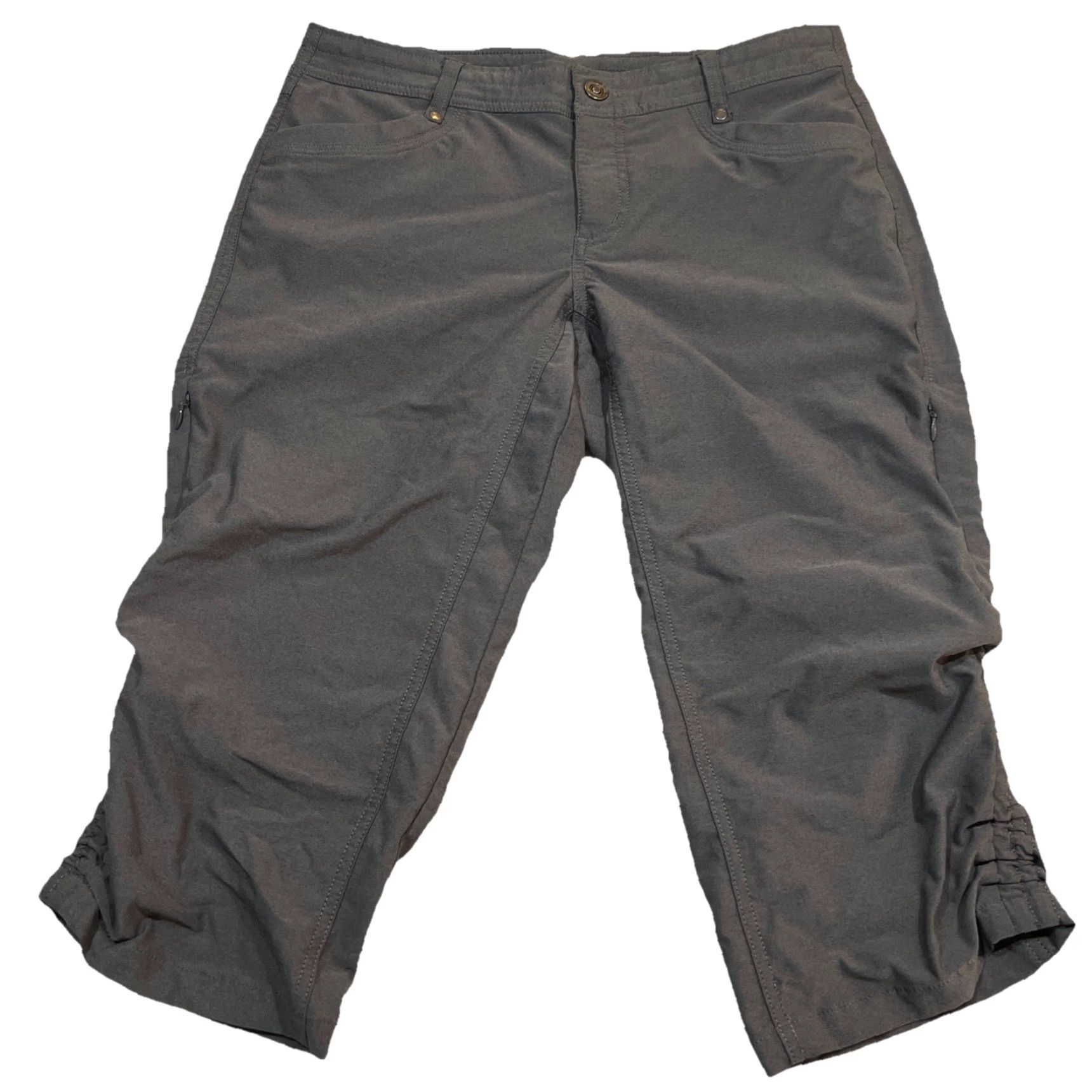 Vintage Kuhl Womens Pants Capri Size 8 Grey Drawstring Hiking Outdoor Mountains Pockets Size 30" / US 8 / IT 44 - 2 Thumbnail