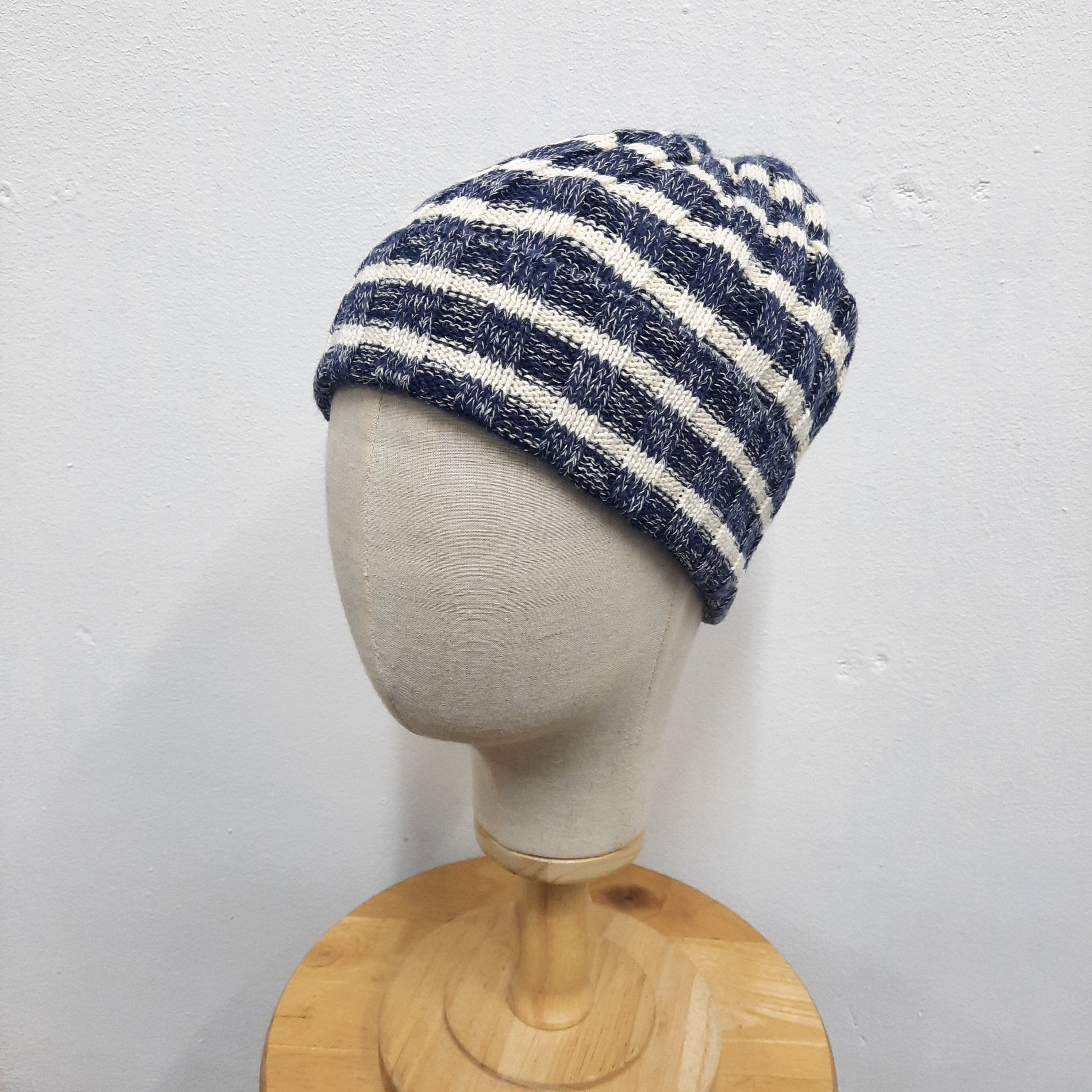 Tornado Mart 💥 Japanese brand free's mart stripes beanie hat Size ONE SIZE - 2 Thumbnail