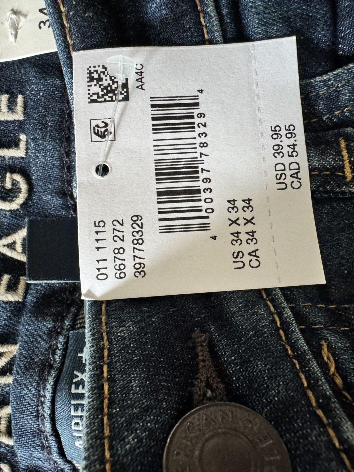 American Eagle Outfitters New American Eagle Athletic Straight 34x34 Size US 34 / EU 50 - 3 Thumbnail