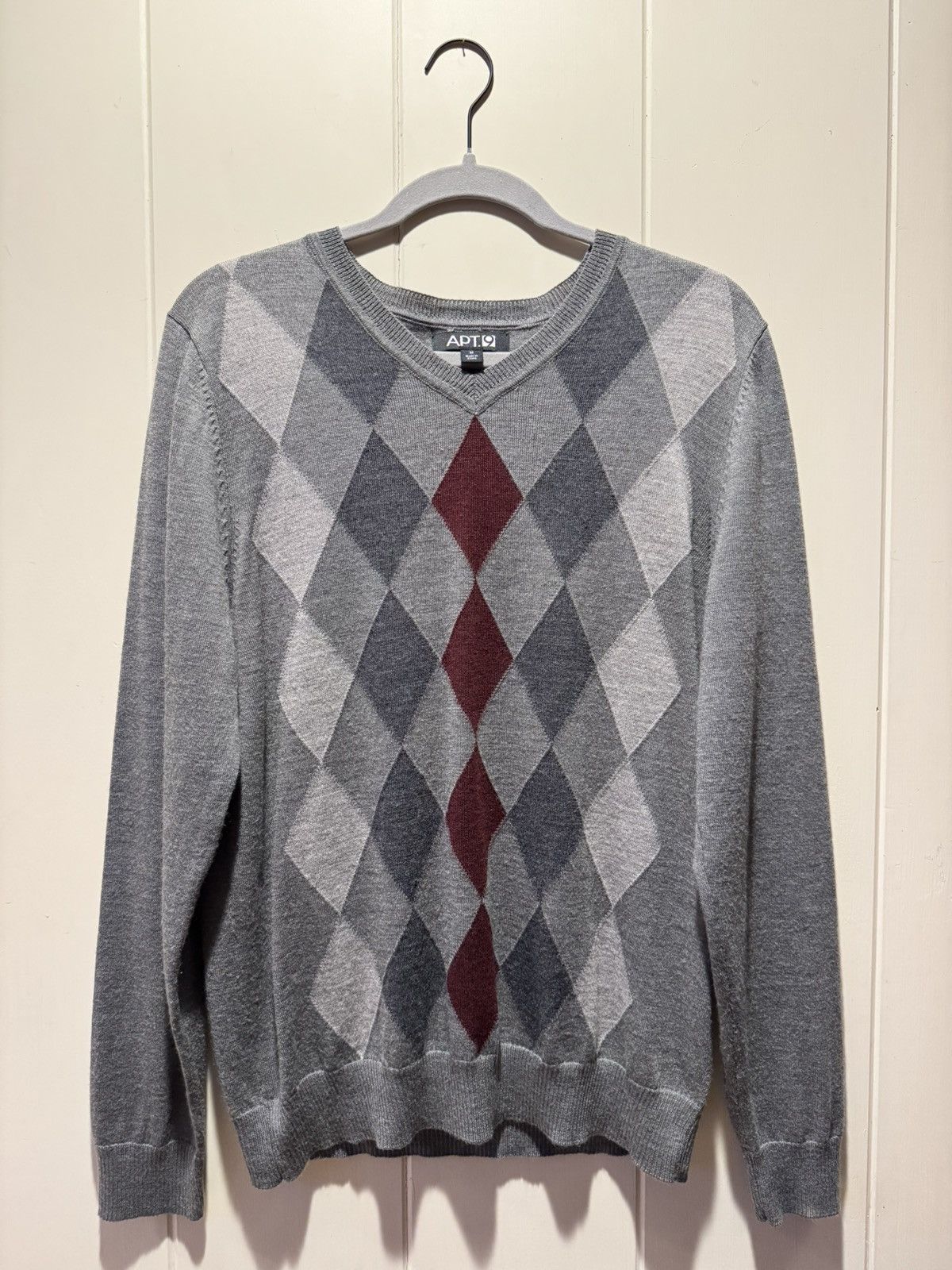 Vintage thrifted argyle sweater Size US M / EU 48-50 / 2 - 1 Thumbnail