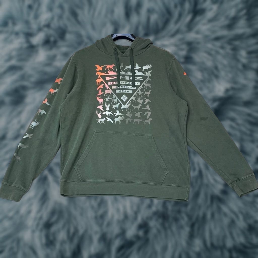 Vintage Columbia Mens Hoodie Size Large Green Hunting Deer Ducks PHG Sweatshirt See Pics Size US L / EU 52-54 / 3 - 1 Thumbnail