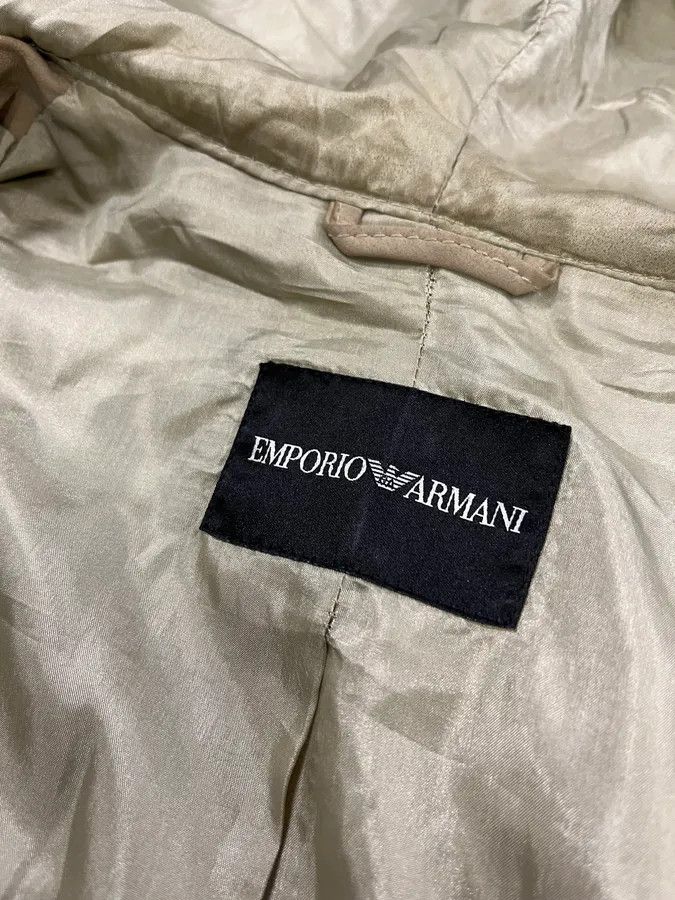 Emporio Armani SS2009 Emporio Armani Beige Lamb Leather Hooded Jacket Size US M / EU 48-50 / 2 - 9 Thumbnail