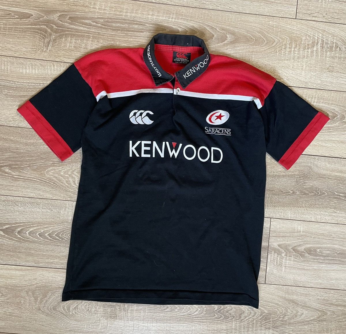 Canterbury of New Zealand × Vintage Saracens 2000 2001 Home Vintage Canterbury rugby shirt size Size US L / EU 52-54 / 3 - 1 Thumbnail