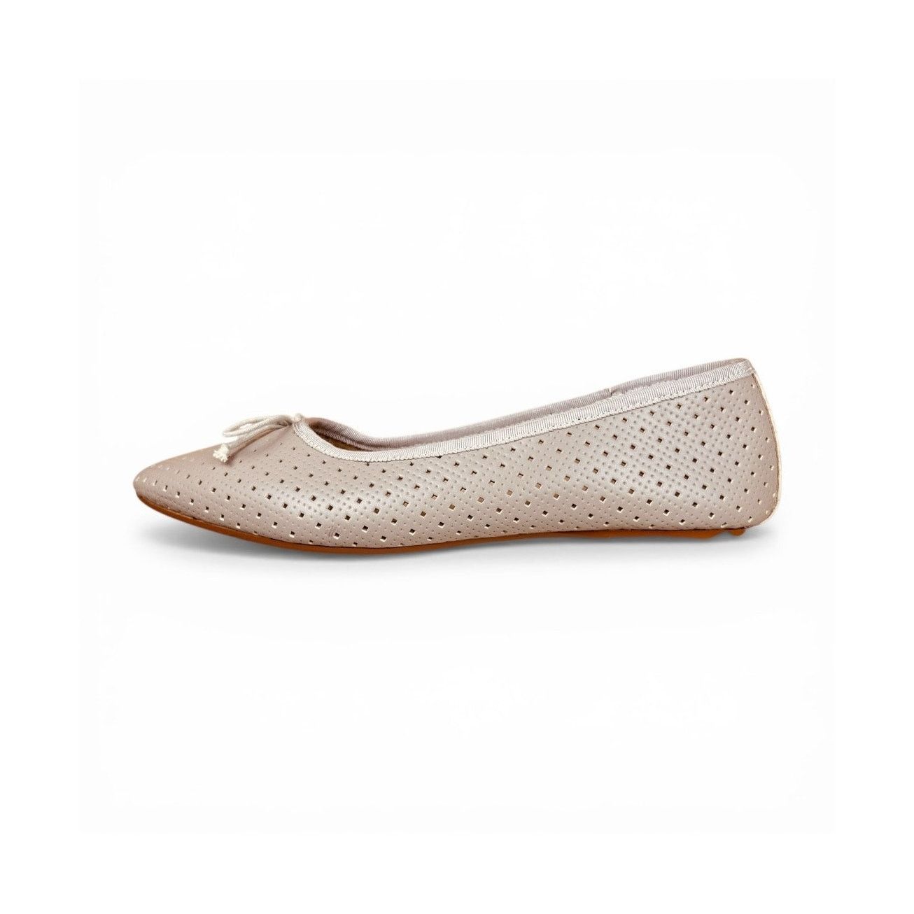 Other Emerald Taupe Greige Leather Ballet Flats Almond Toe EU 40 Size US 10 / IT 40 - 9 Thumbnail