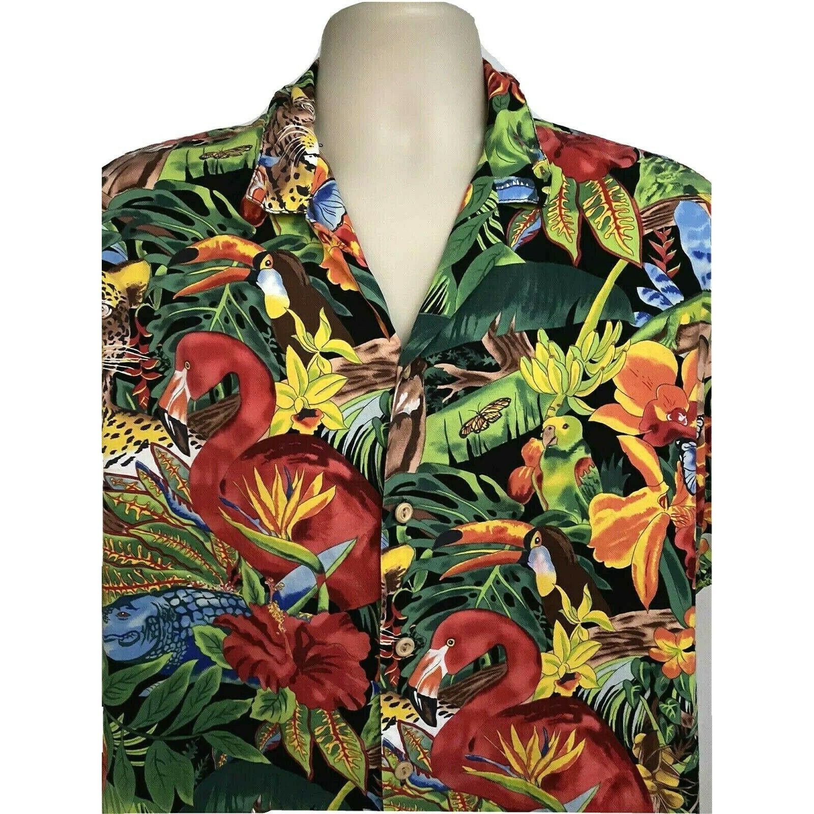 Vintage Banana Jack Mens Vintage Hawaiian Floral Button up Shirt Size US L / EU 52-54 / 3 - 4 Thumbnail