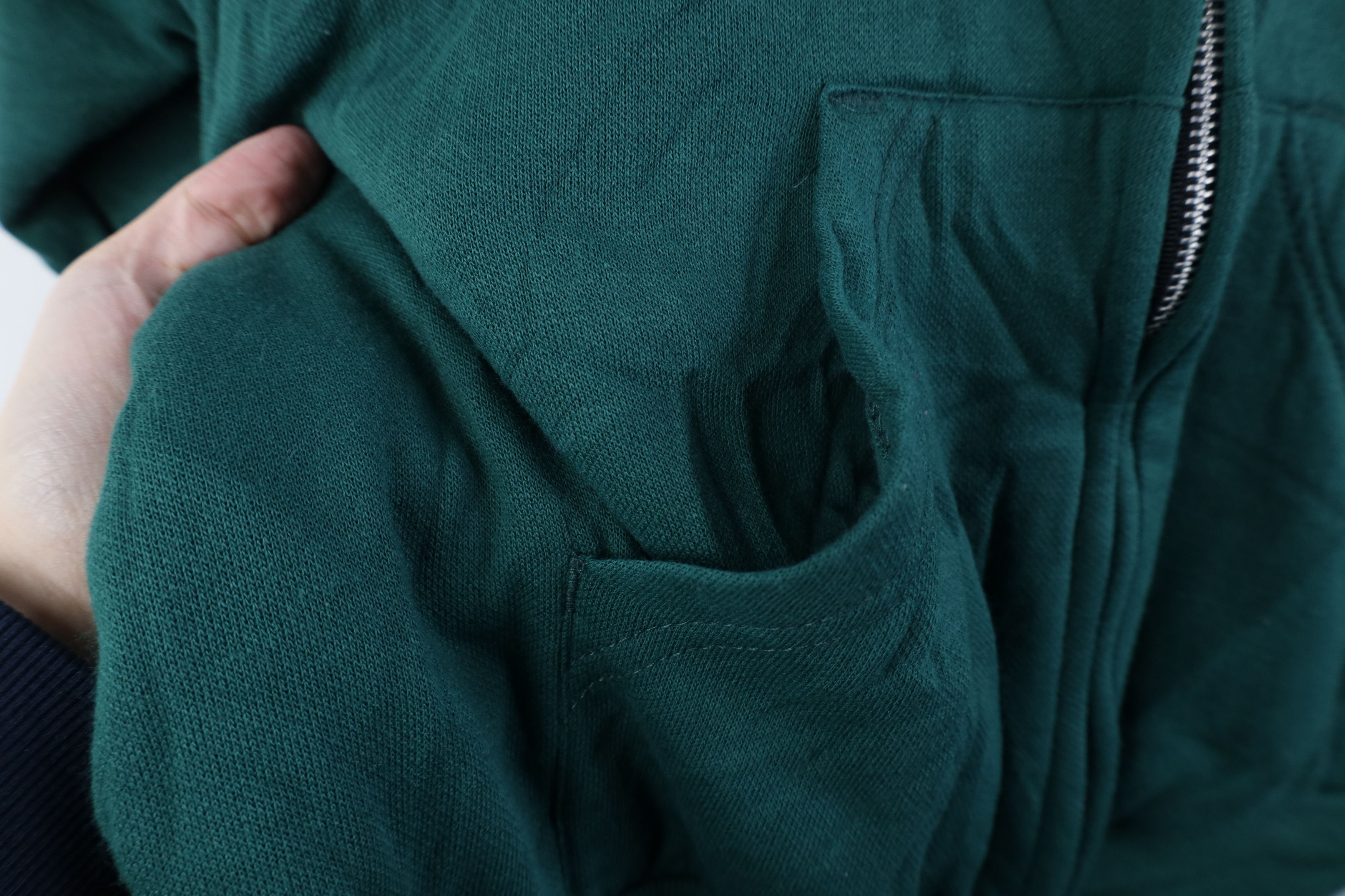Vintage Vintage 90s Seeds Thermal Lined Full Zip Hoodie Green USA Size US XL / EU 56 / 4 - 6 Thumbnail