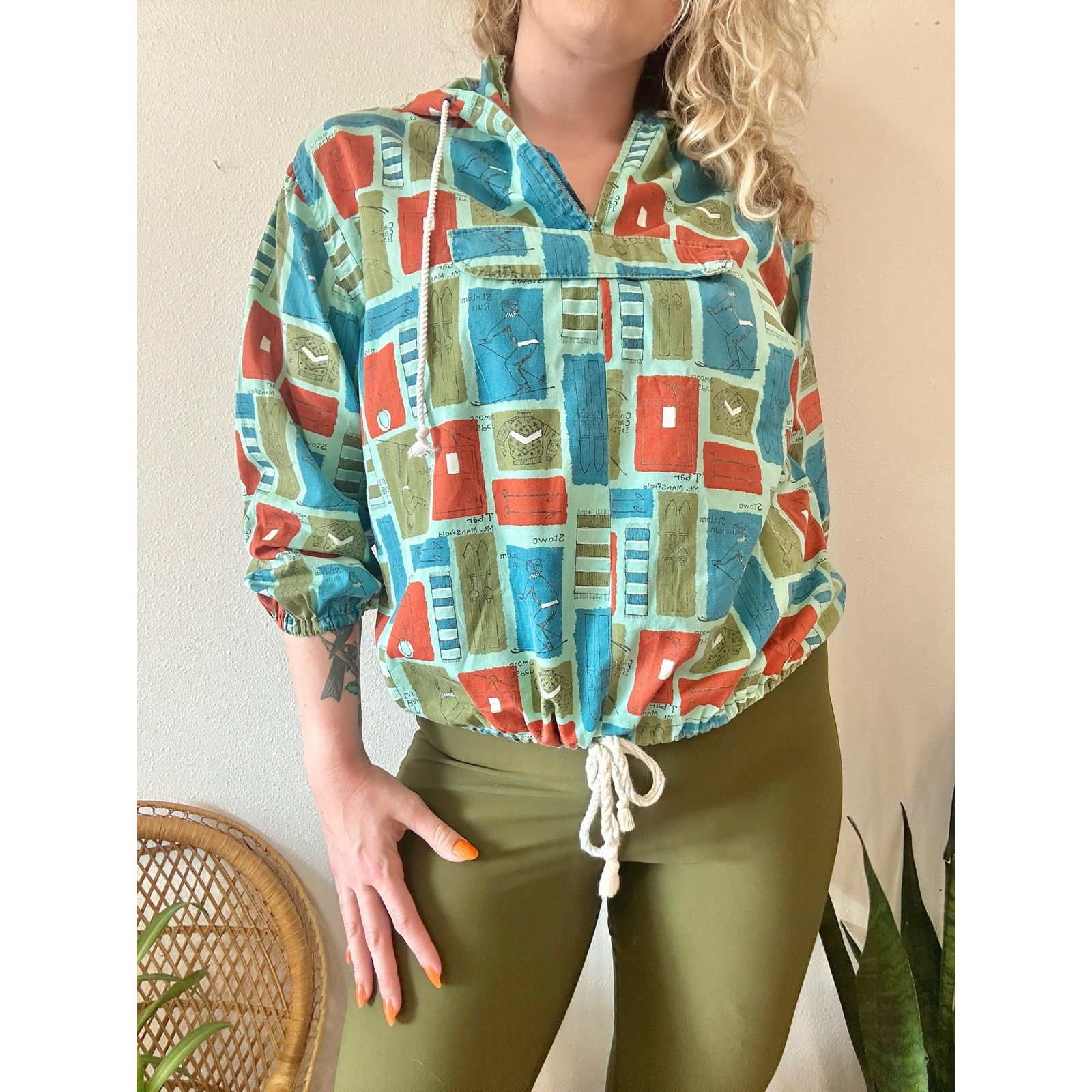 Other 60s Handmade Ski Theme Pullover Size US M / EU 48-50 / 2 - 1 Thumbnail