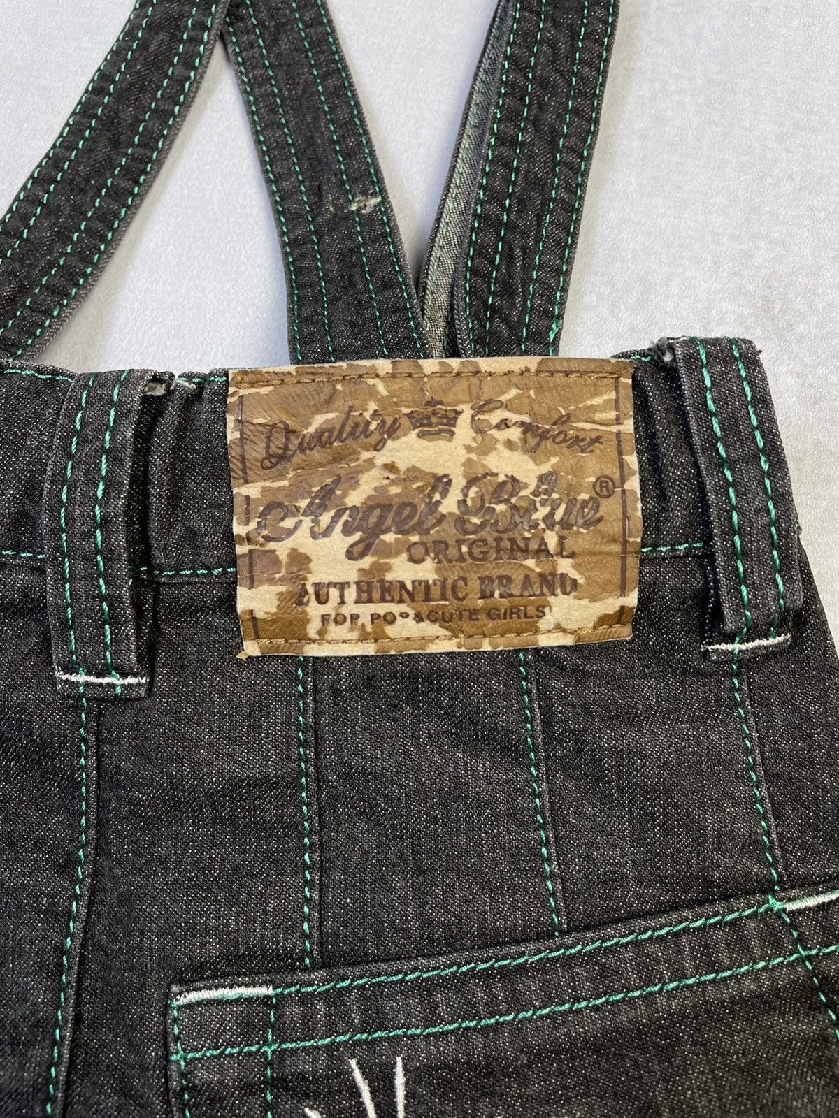 Angel Blue 2000s Angel Blue Suspender Pleated Denim Skirt Size 25" / US 0 / IT 36 - 9 Thumbnail