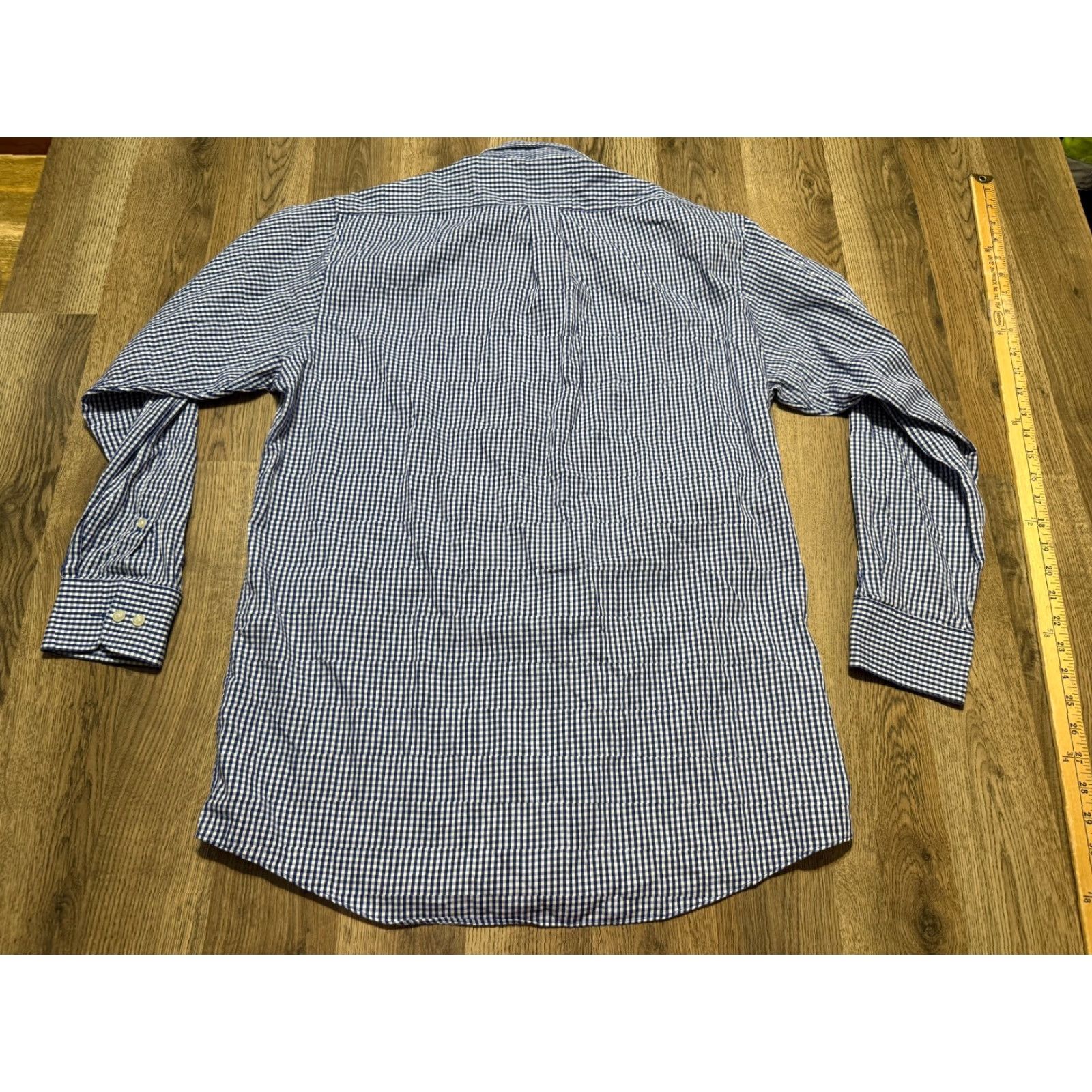 Chaps CHAPS Shirt Men's L Blue White Checkered Long Sleeve Button-Up Shirt Size US L / EU 52-54 / 3 - 2 Thumbnail
