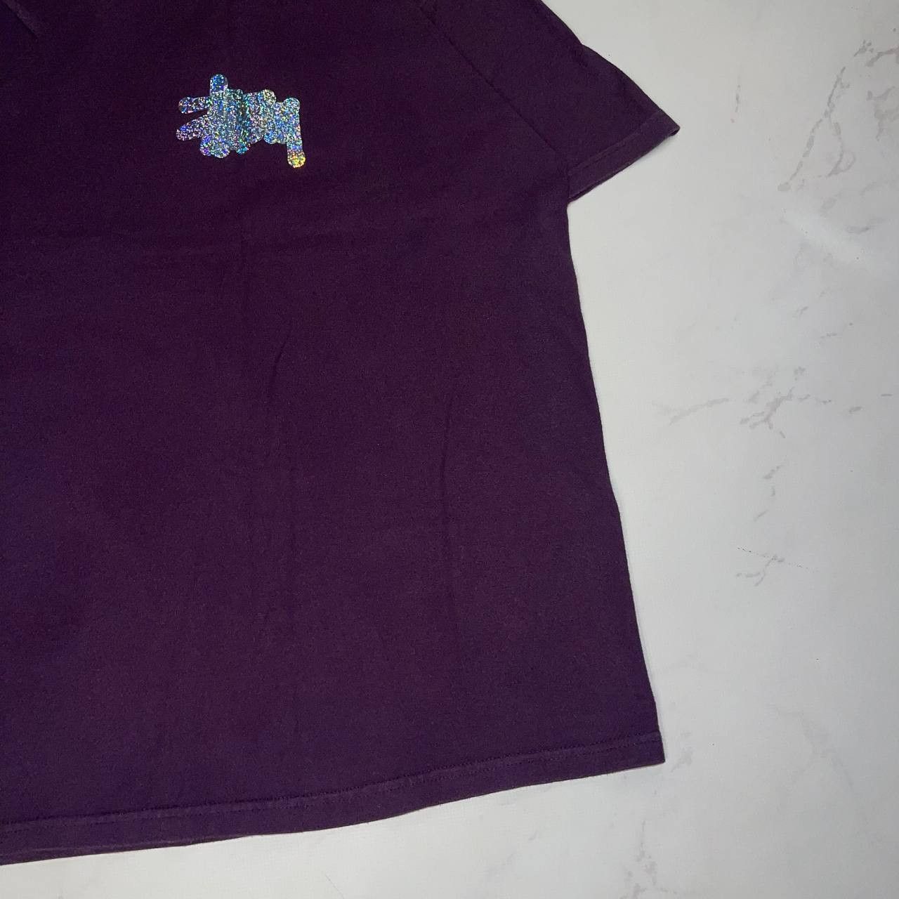 Stussy STUSSY T-Shirt Purple Glitter Logo Tee Size S Size US S / EU 44-46 / 1 - 7 Thumbnail