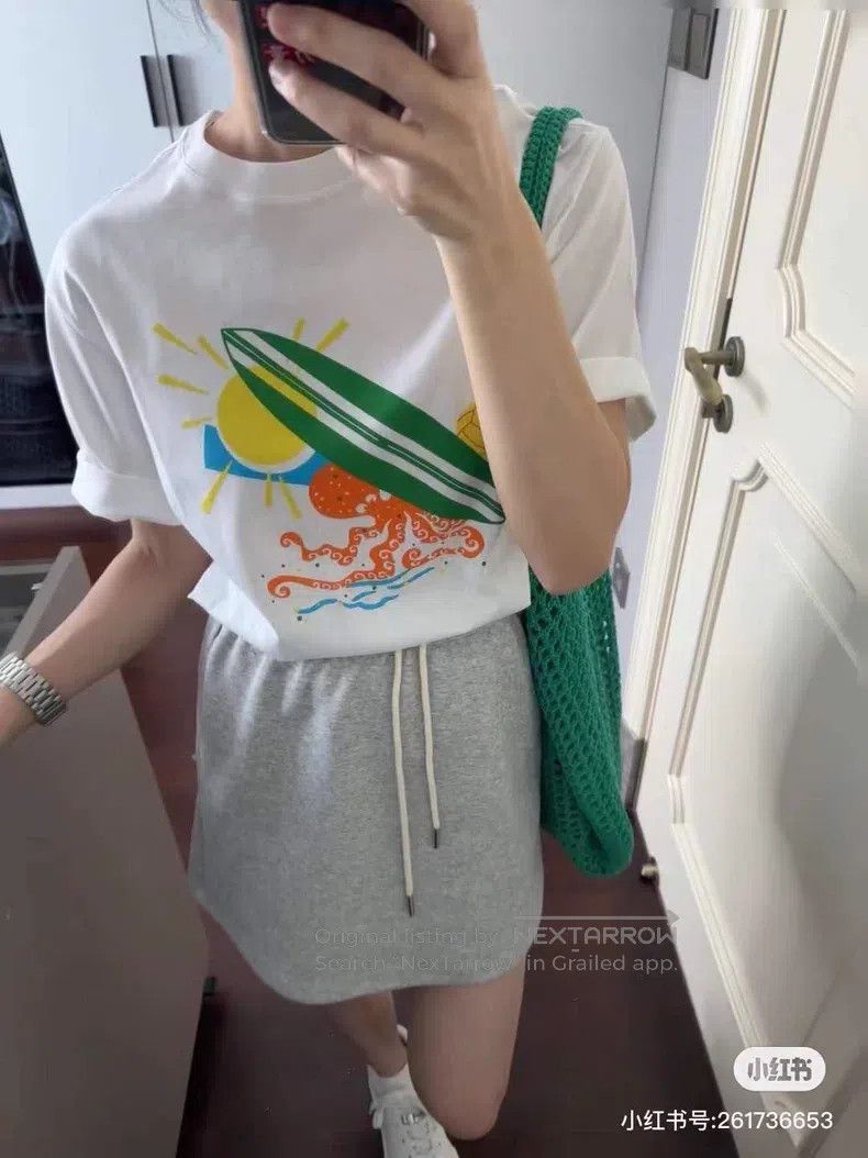 Hermes Hermes Printed white T-shirt Size US M / EU 48-50 / 2 - 6 Thumbnail