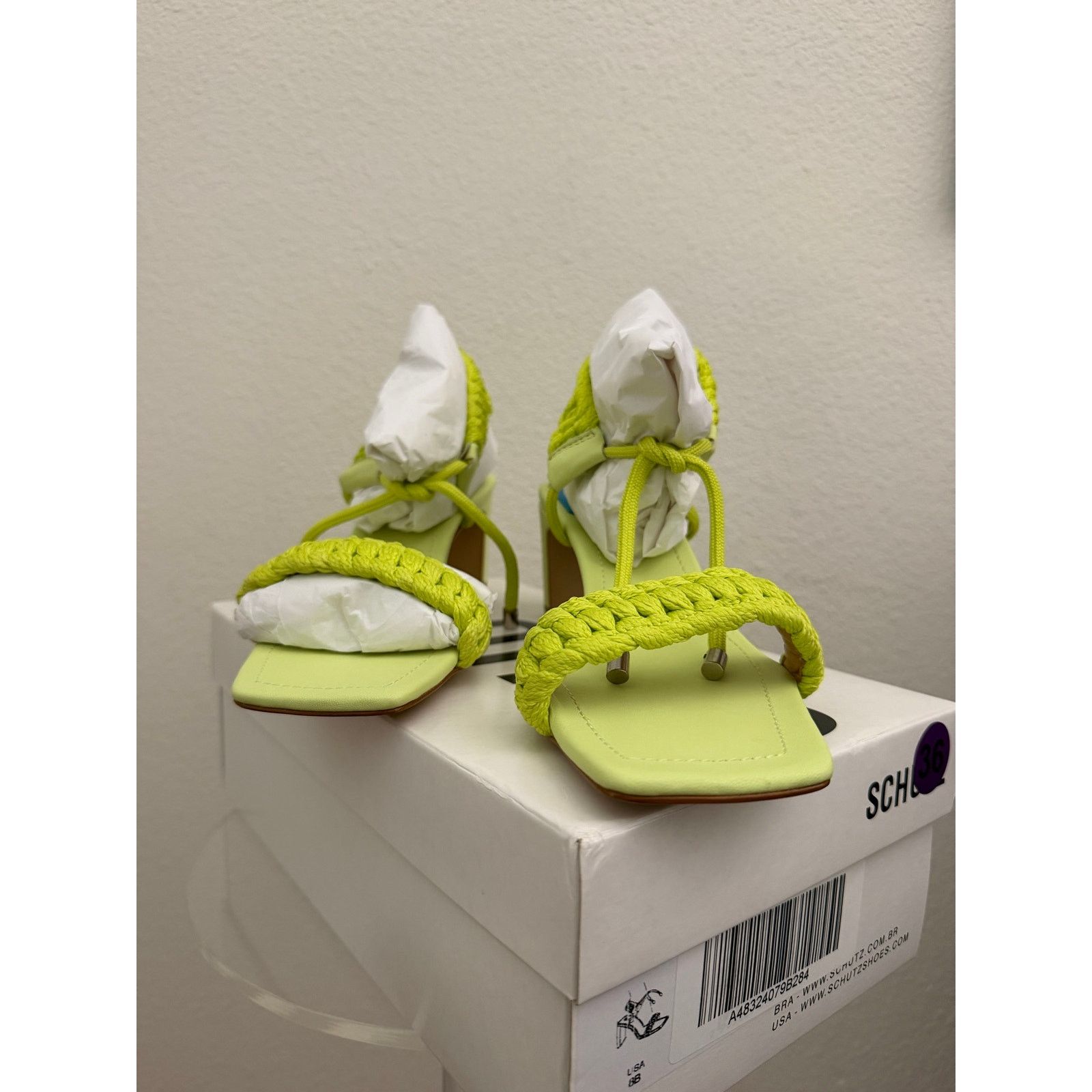 SCHUTZ Schutz Leather Braided Mid-Heel Sandals - Blair Sz 8 Size US 8 / IT 38 - 2 Thumbnail