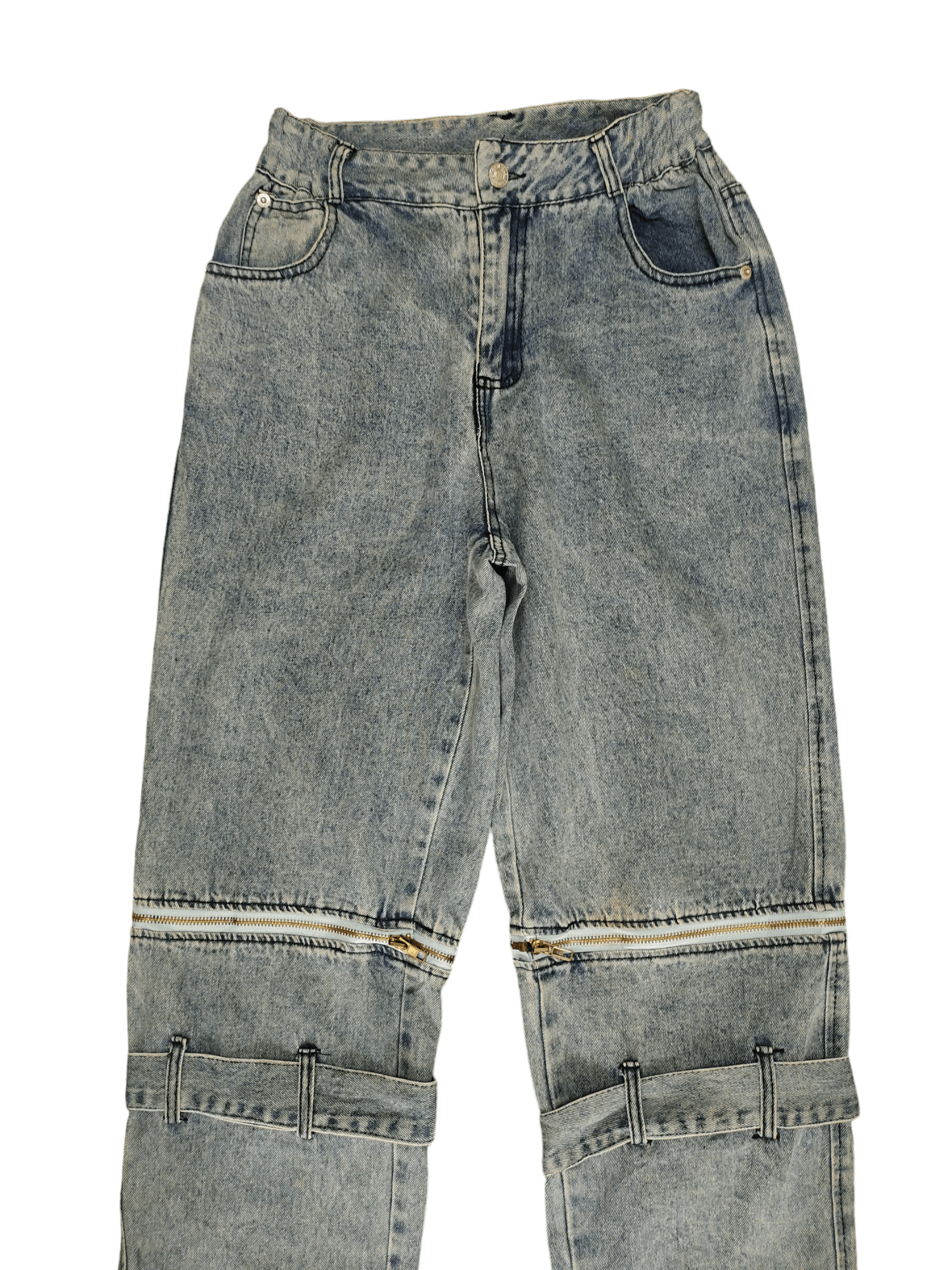 Hysteric Glamour Ahstudio Light Wash Bondage Punk Baggy Denim Pants Size US 28 / EU 44 - 2 Thumbnail