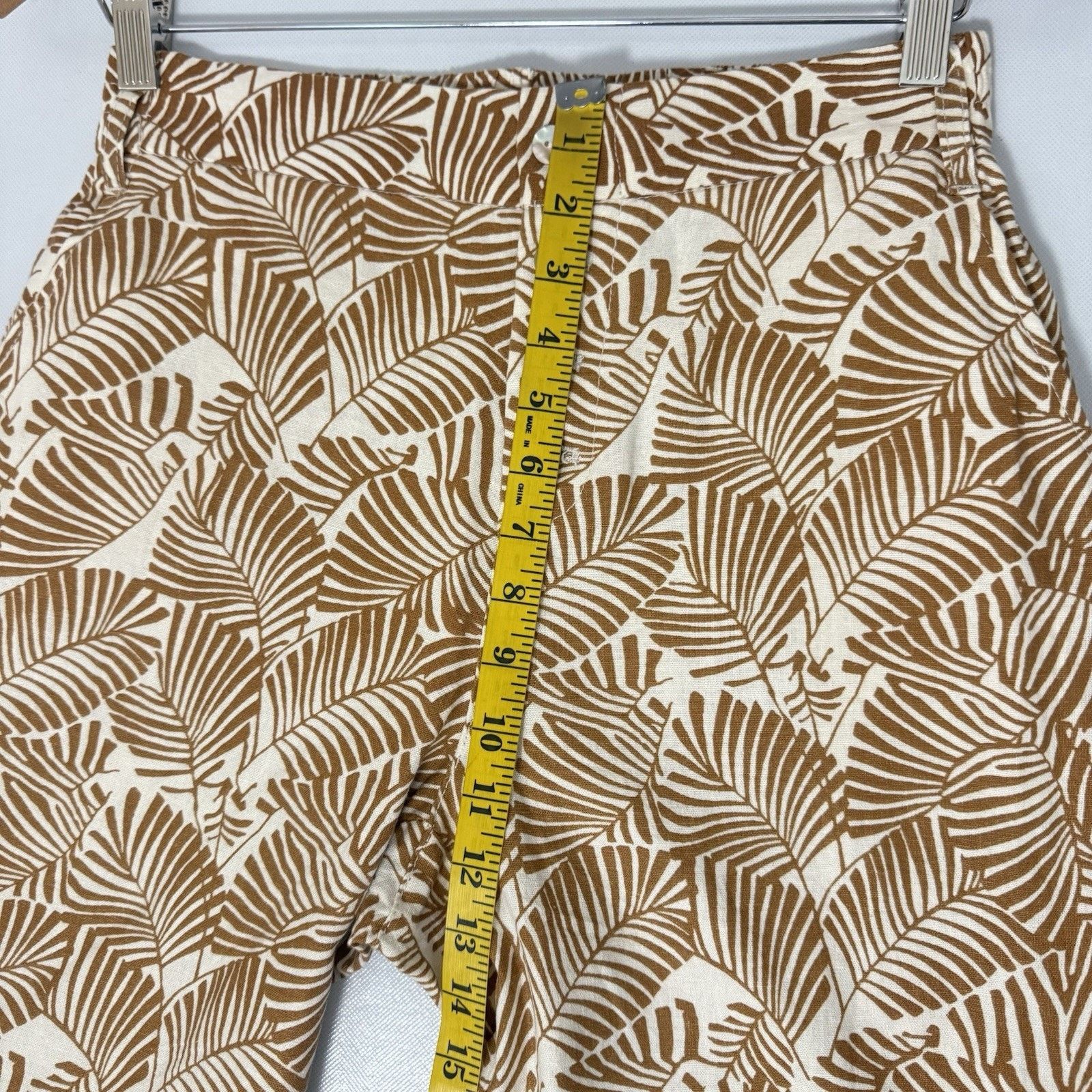 Other Marc New York Wide Leg Linen Pants Tropical Coconutgirl Size 28" / US 6 / IT 42 - 6 Thumbnail