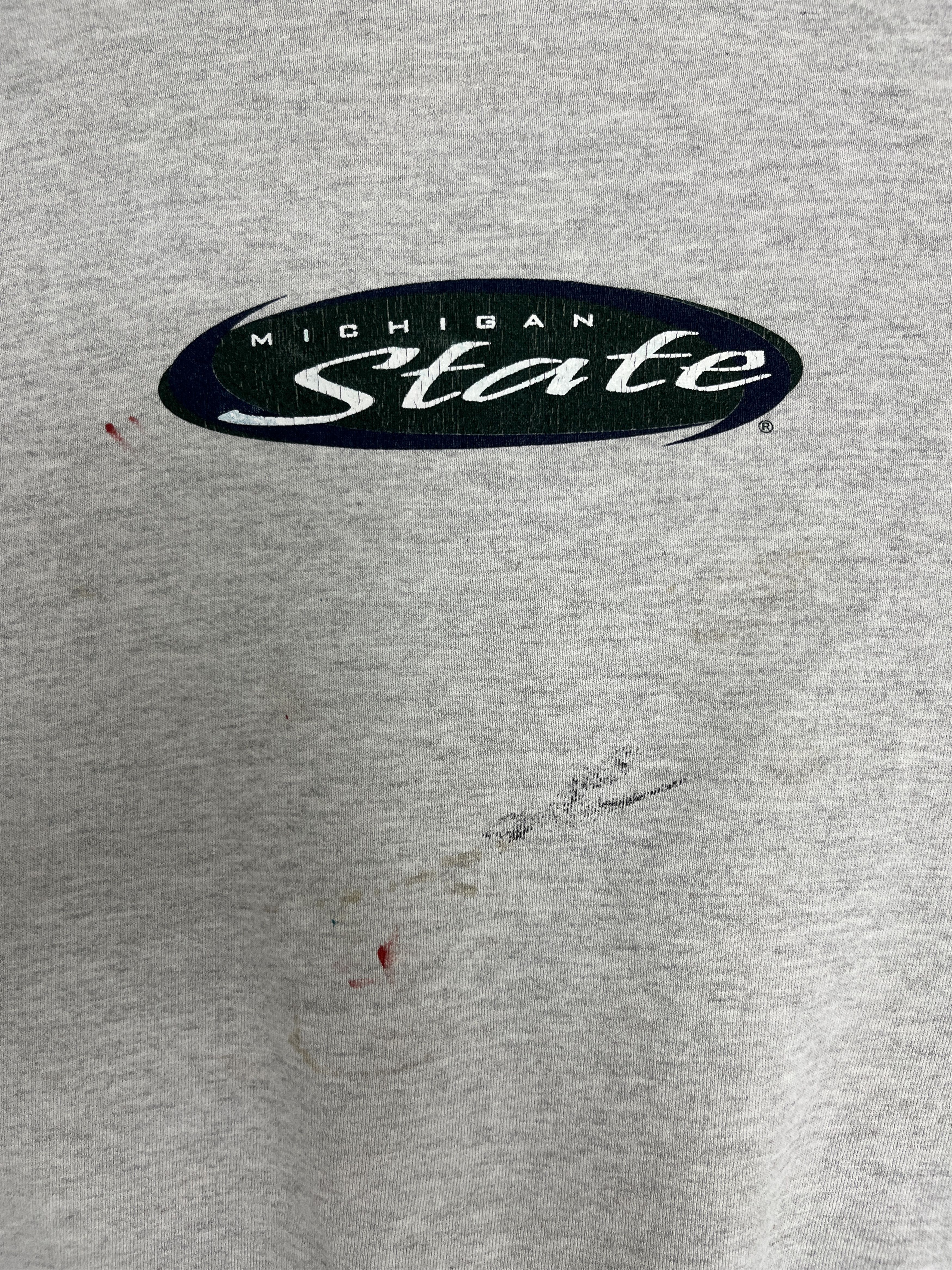 Vintage Michigan State Spartans Vintage Grey Crewneck Sweater Size US L / EU 52-54 / 3 - 2 Thumbnail