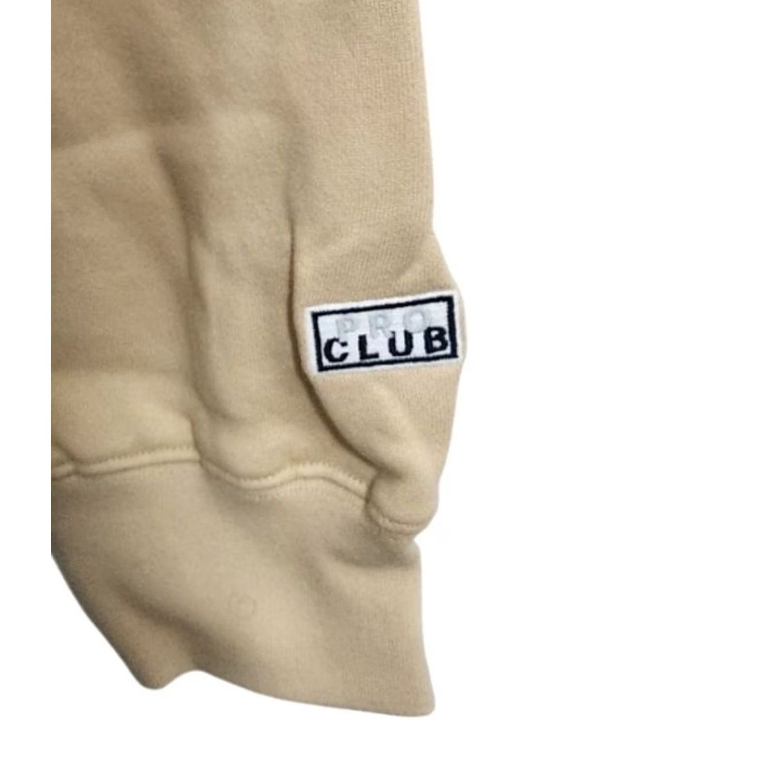 Vintage Pro Club Womens XL Hoodie Long Sleeve Cotton Sweatshirt Pullover Beige Size XL / US 12-14 / IT 48-50 - 4 Thumbnail