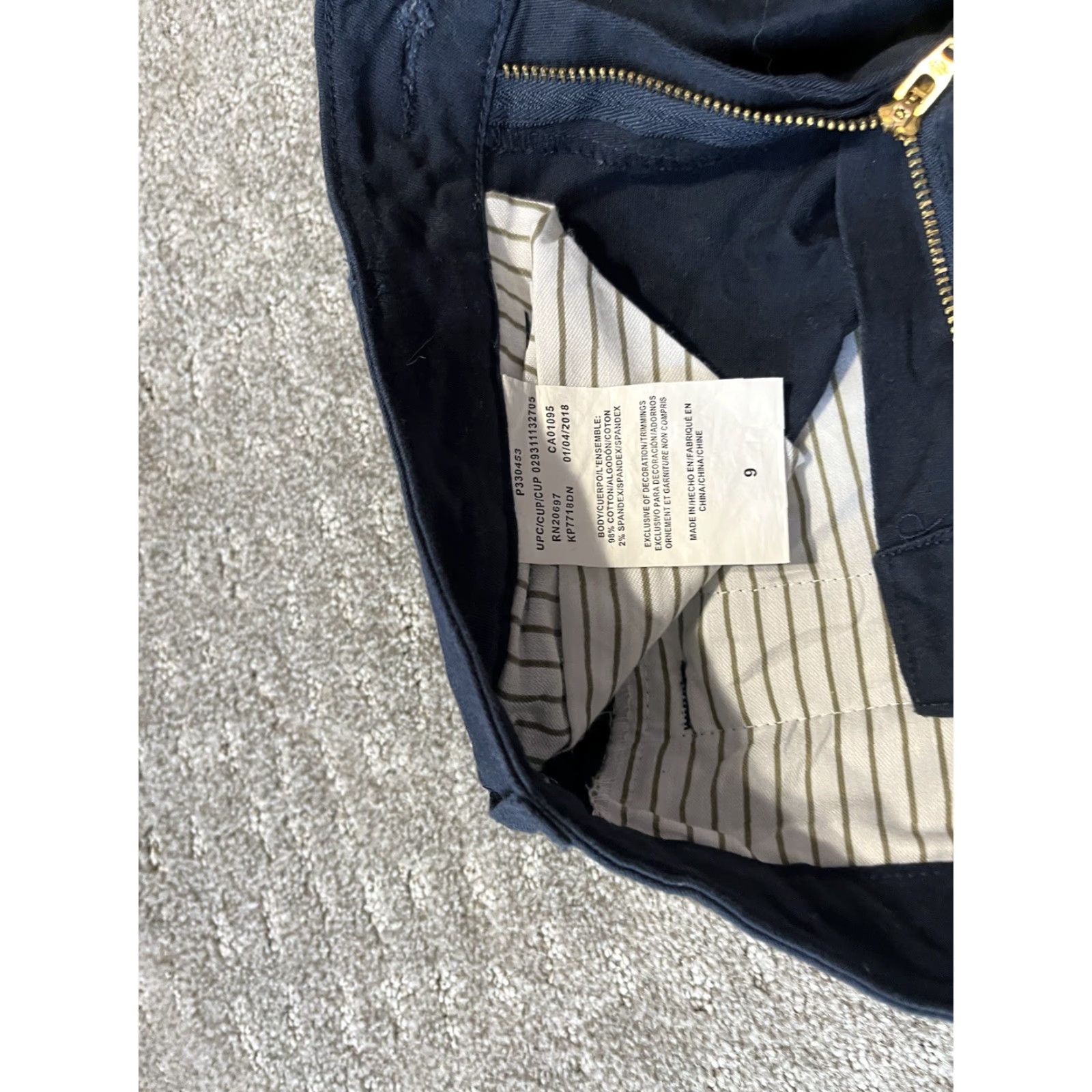 Dickies VINTAGE Dickies Women's Pants Skinny Size 9 Regular Navy Blue Cotton Spandex Casual Office Size 30" / US 8 / IT 44 - 6 Thumbnail