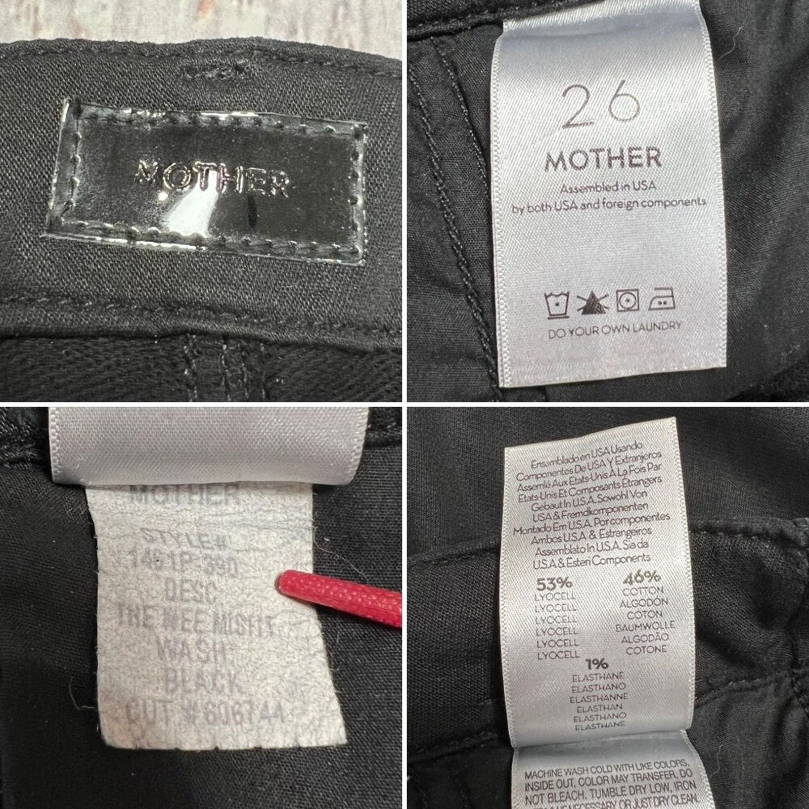 MOTHER MOTHER Wee Misfit Zip Jogger Pants Black Size 26 Size 26" / US 2 / IT 38 - 4 Thumbnail
