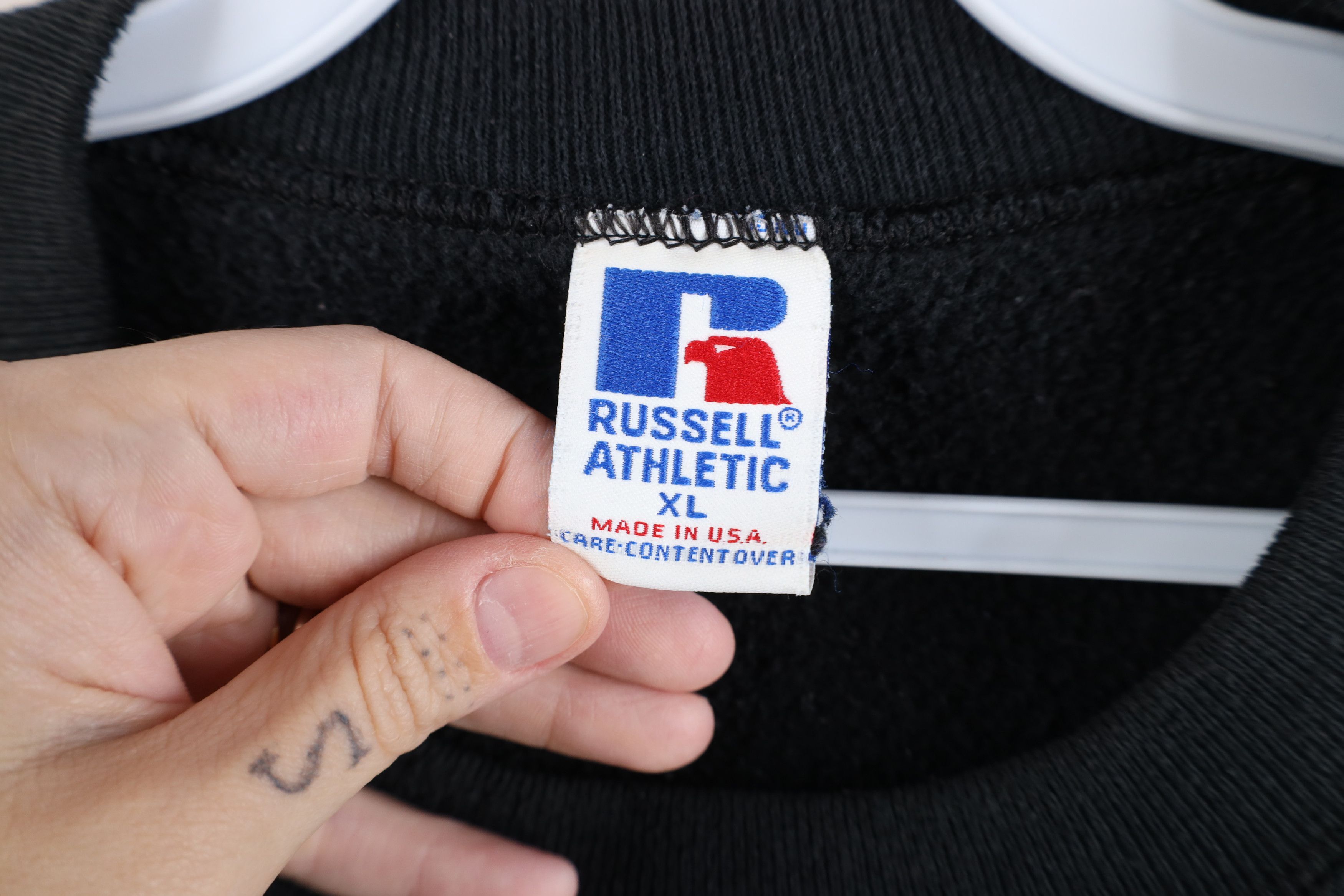 Russell Athletic Vintage 90s Russell Athletic Crewneck Sweatshirt Black USA Size US XL / EU 56 / 4 - 10 Thumbnail