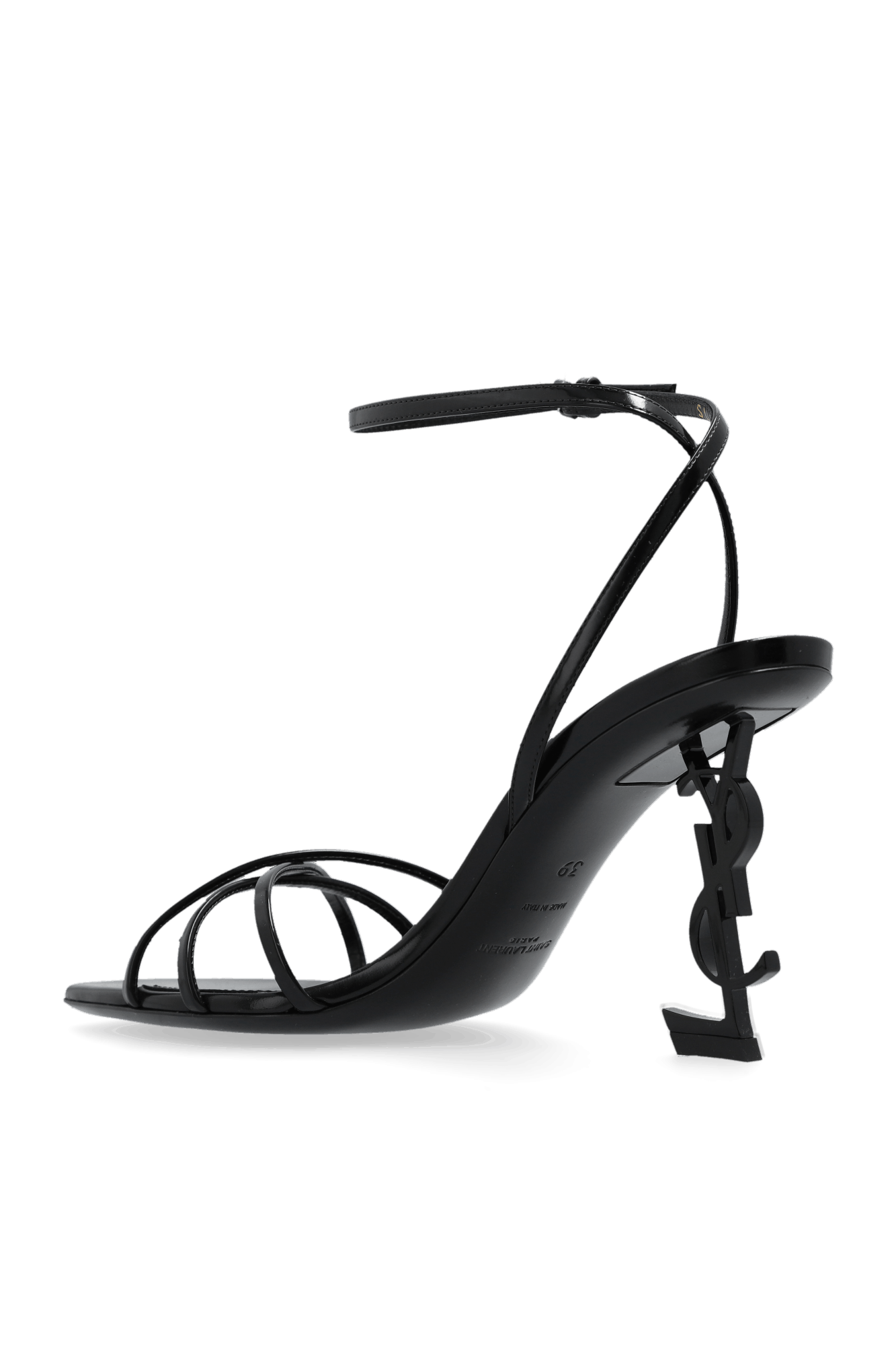 Saint Laurent Paris Opyum 85 YSL Logo Heel Pump Ankle Strap Strappy Sandal 39.5 Size US 9.5 / IT 39.5 - 12 Thumbnail