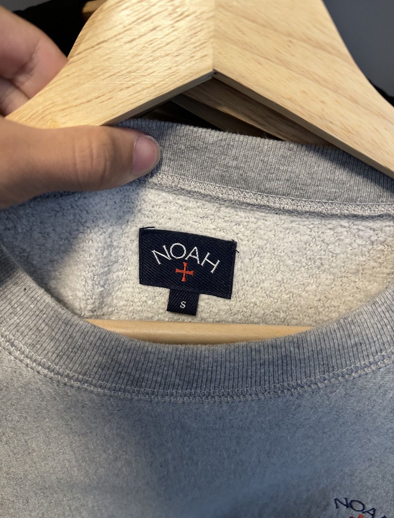 Noah NOAH - Cotton Gray Crewneck Sweater Size US S / EU 44-46 / 1 - 2 Thumbnail
