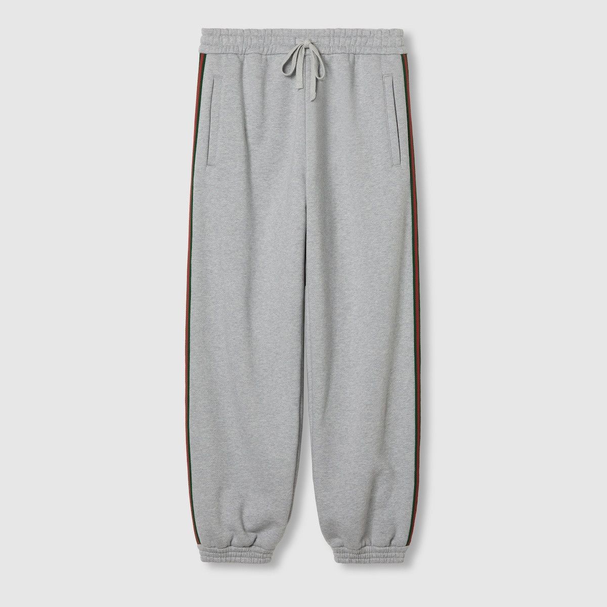 Gucci o1s1wg110925 Cotton Jersey Jogging Pant With Web in Gray Size US 30 / EU 46 - 1 Thumbnail