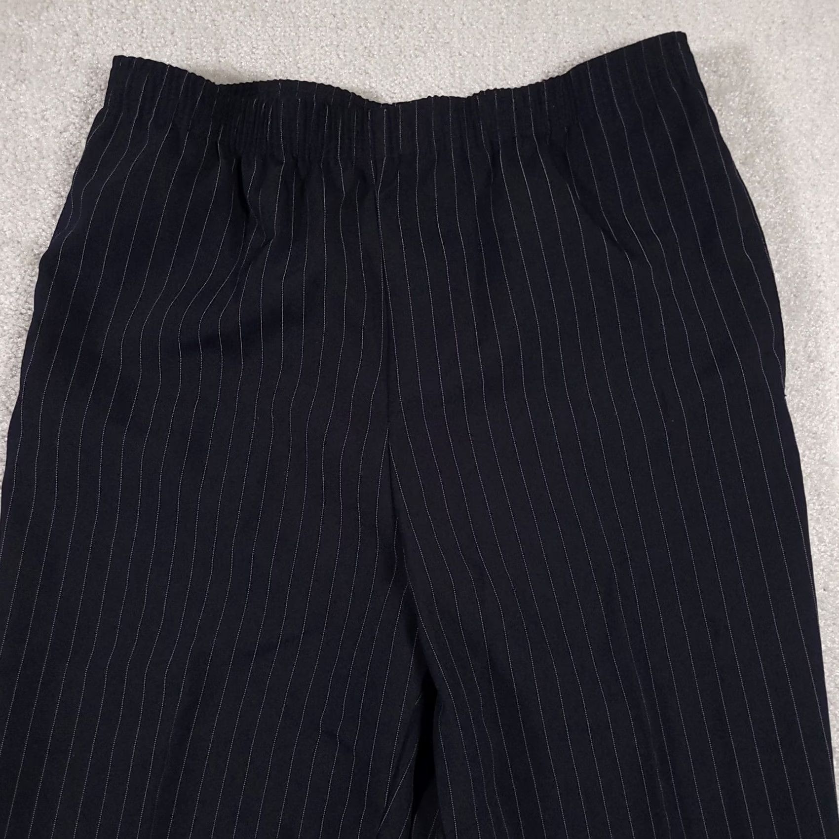 Levi's Vtg Levi Strauss & Co Bend Over Pull On Pants Women's Size 8P Blue Pinstripe USA Pants Women 8P Blue Pinstripe USA Size 30" / US 8 / IT 44 - 3 Thumbnail