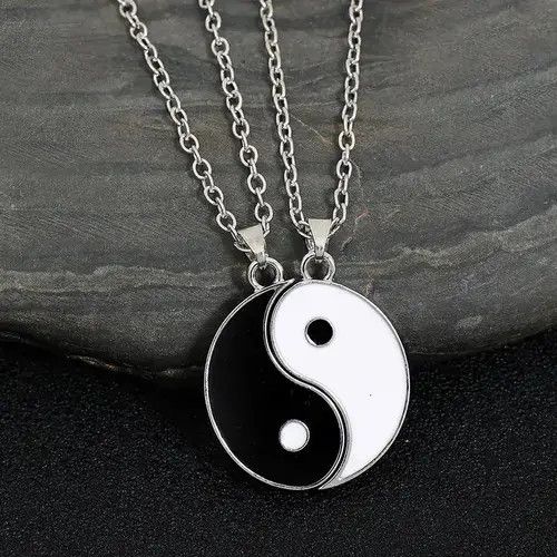 Other 2Pcs Tai Chi Yin Yang Necklace Size ONE SIZE - 4 Thumbnail