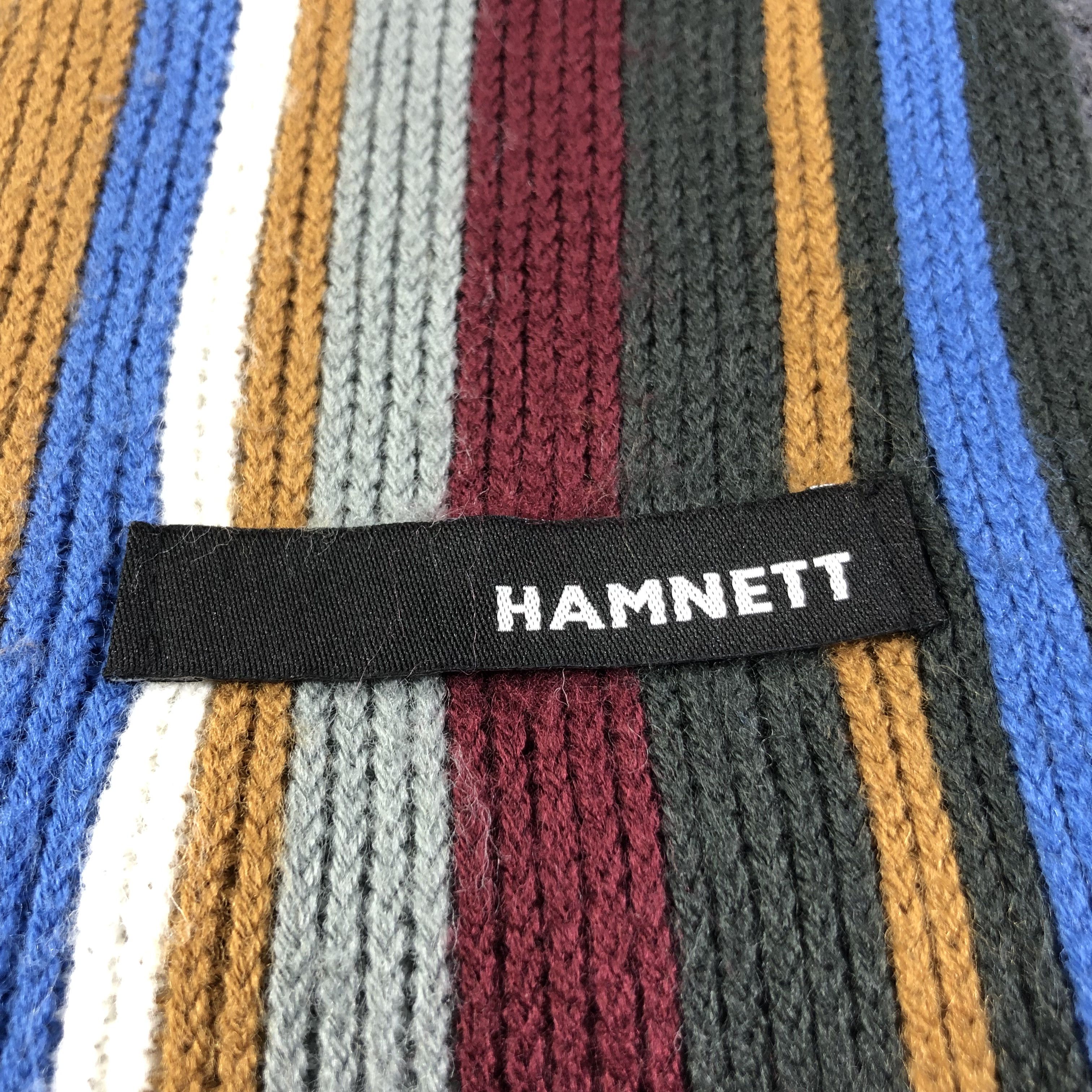 Katharine Hamnett London Hamnett Striped Knit Scarf Muffler Neck Wrap V1217 Size ONE SIZE - 4 Thumbnail