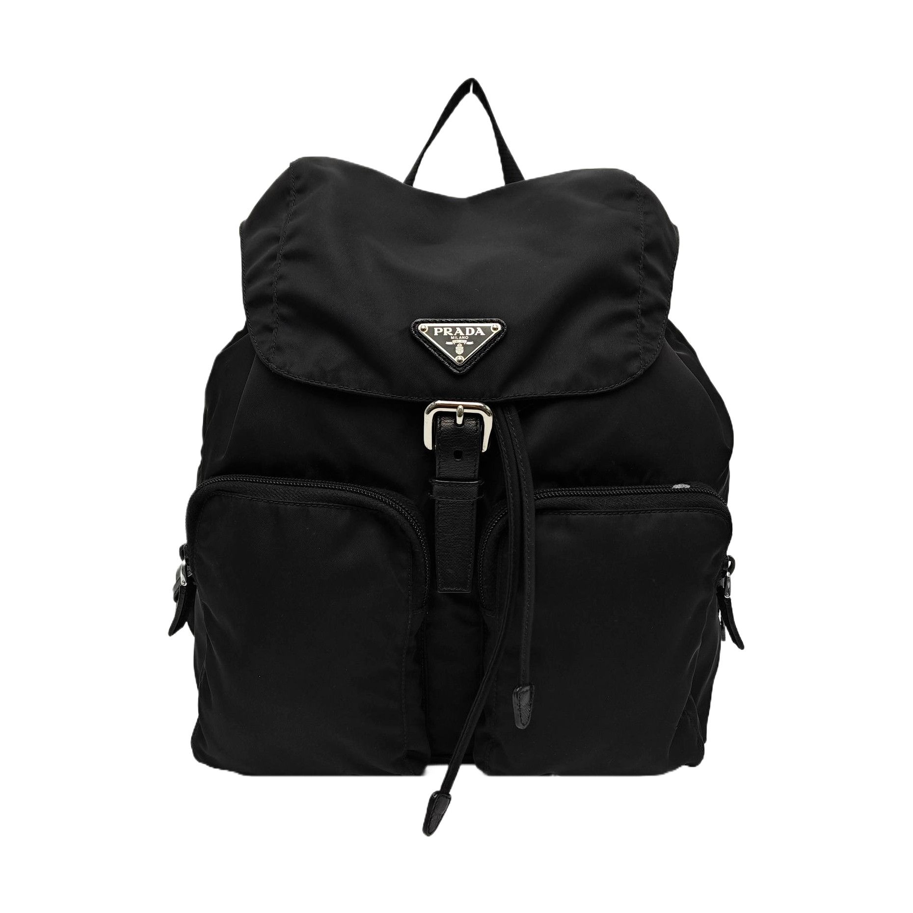 Prada Prada Re-Nylon Logo Backpack Size ONE SIZE - 1 Thumbnail