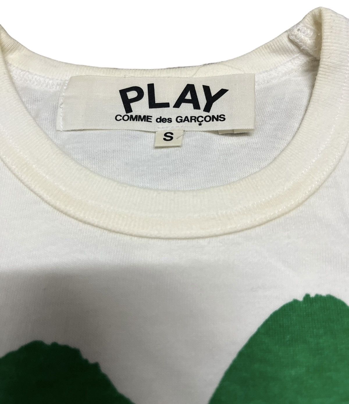 CDG by Comme des Garcons × Comme des Garcons × Japanese Brand COMME DES GARCONS PLAY GREEN BIG LOGO T SHIRTS Size US S / EU 44-46 / 1 - 4 Thumbnail