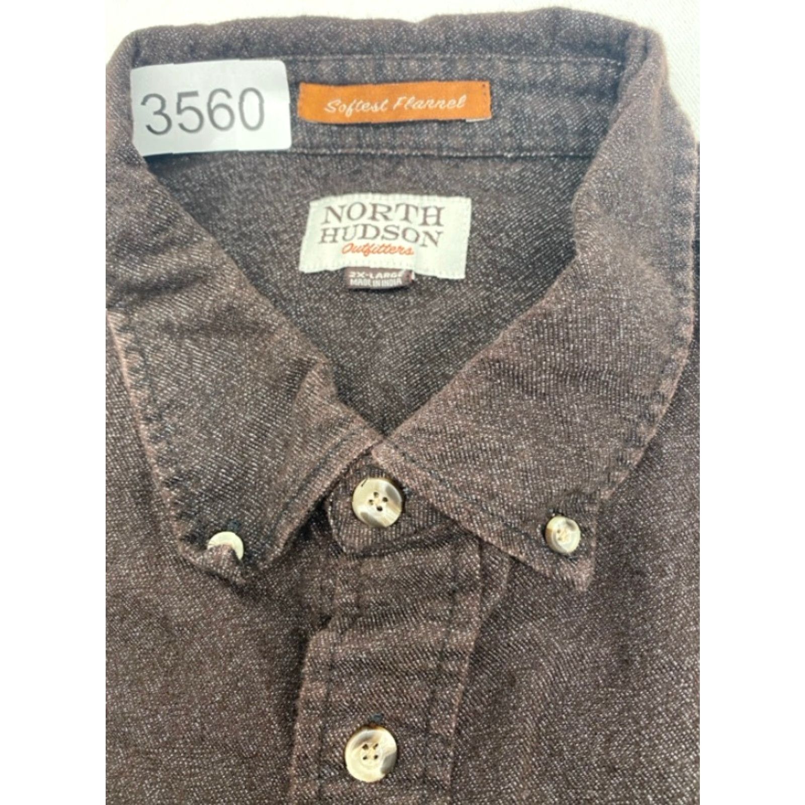 Hudson North Hudson Mens Shirt 2XL Long Sleeve Button-Up Black Flannel Shirt 3560 Size US XXL / EU 58 / 5 - 5 Thumbnail