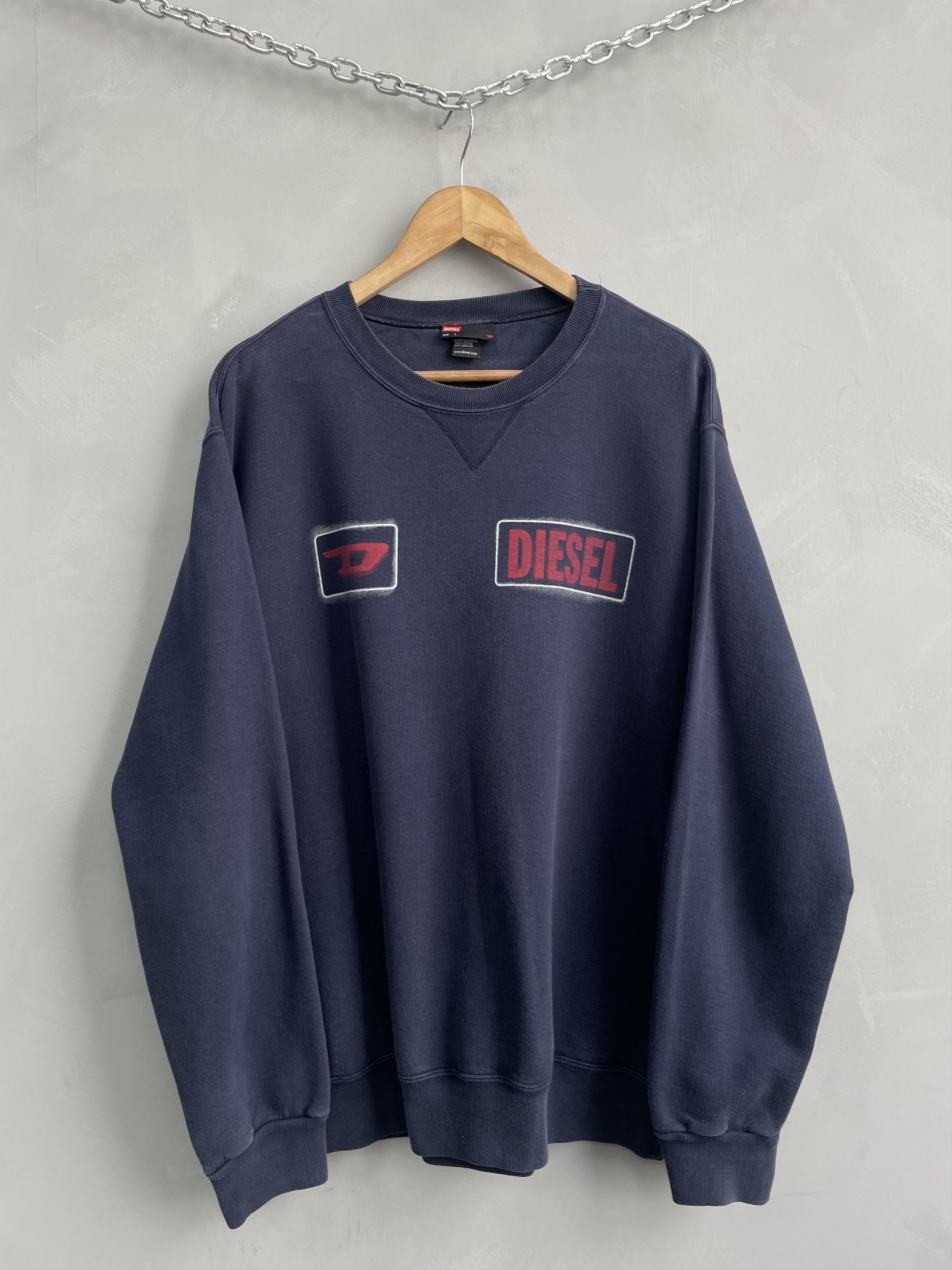 Diesel Diesel big logo retro y2k sweatshirt hoodie Size US L / EU 52-54 / 3 - 6 Thumbnail