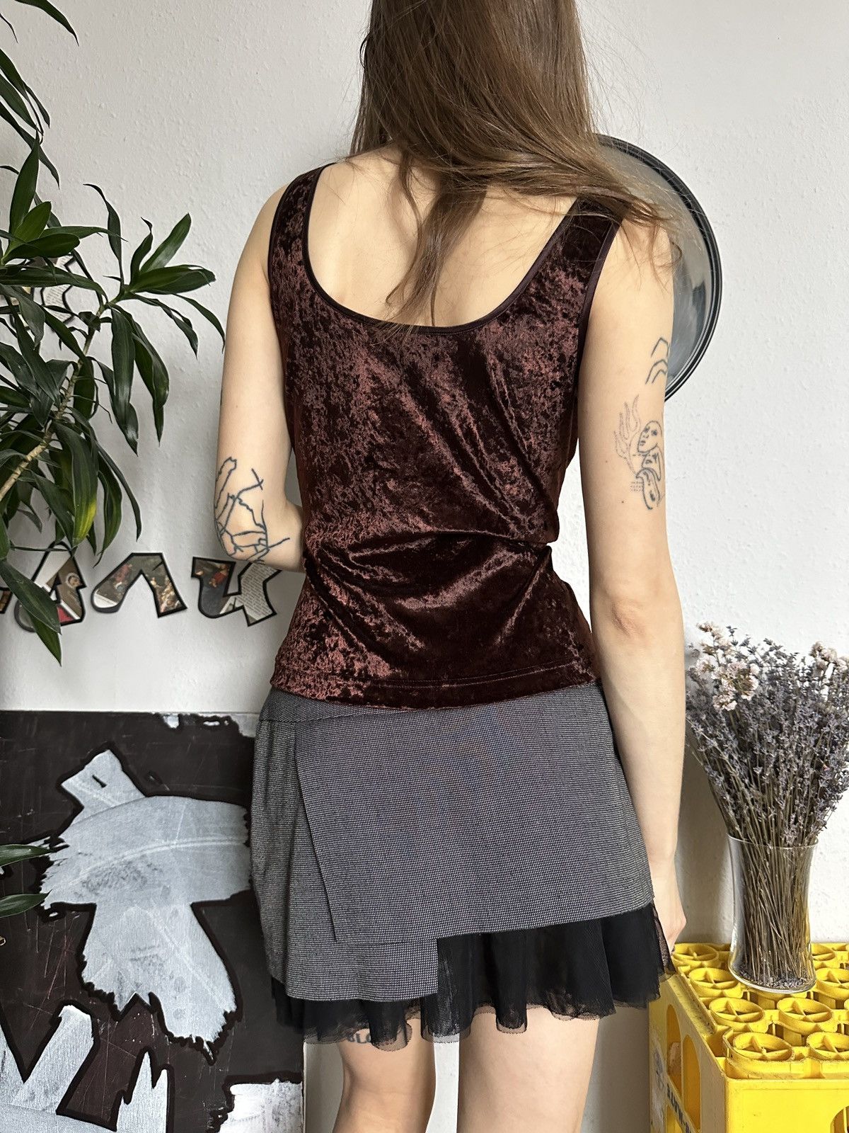 Victoria's Secret × Vintage Vintage Victoria Secret Velvet Crop Top y2k Size L / US 10 / IT 46 - 3 Thumbnail