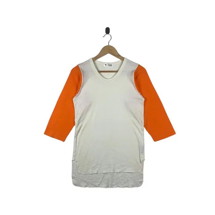 Vintage Vintage DESCENTE JAPAN 3 Quarter Sleeve Orange Tee Shirt Size XS / US 0-2 / IT 36-38 - 1 Thumbnail