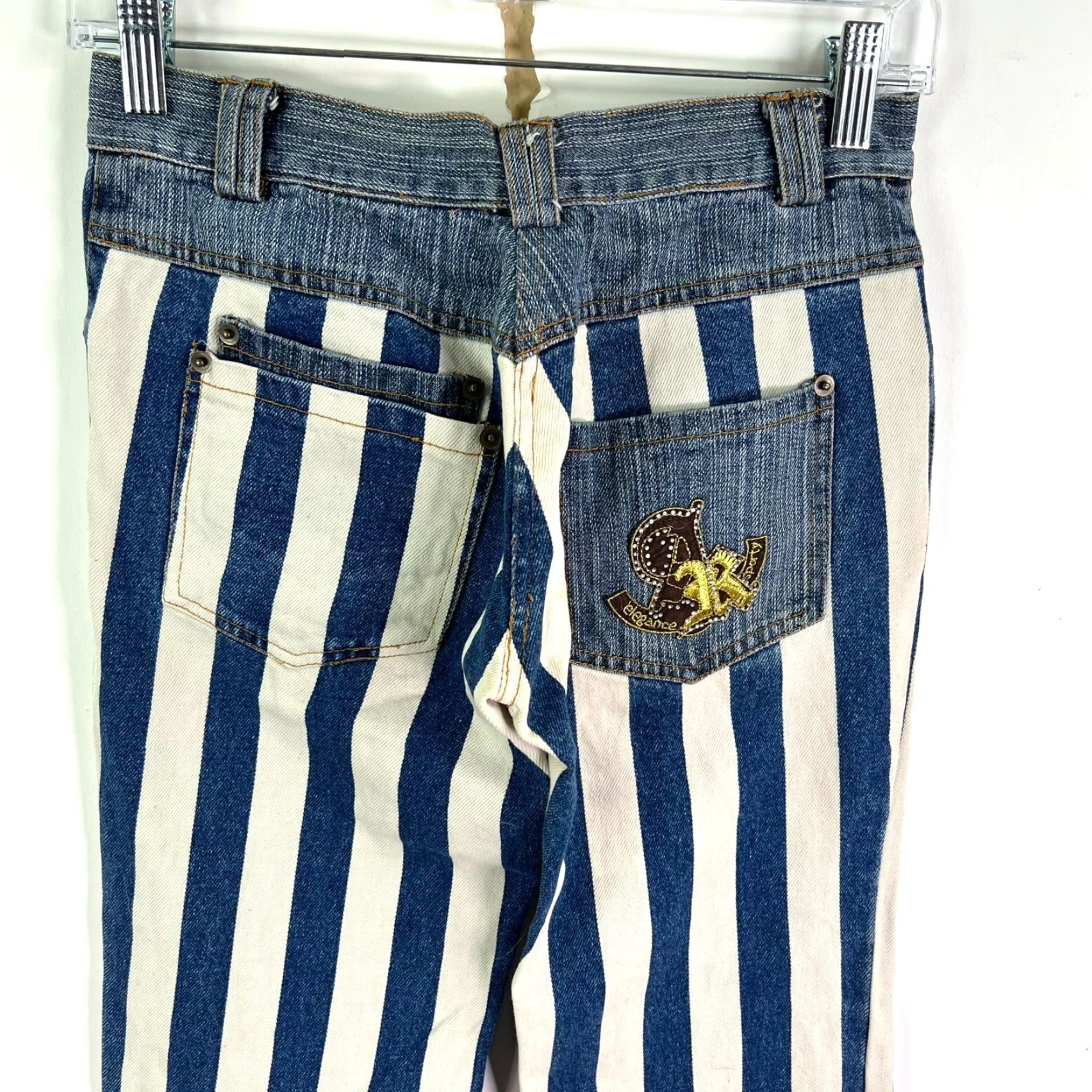 Vintage VINTAGE DW Orbital Jeans Denim Striped Blue Women's Size S Straight Fit Embroidered Mid-Rise 31in Inseam Size 28" / US 6 / IT 42 - 6 Thumbnail