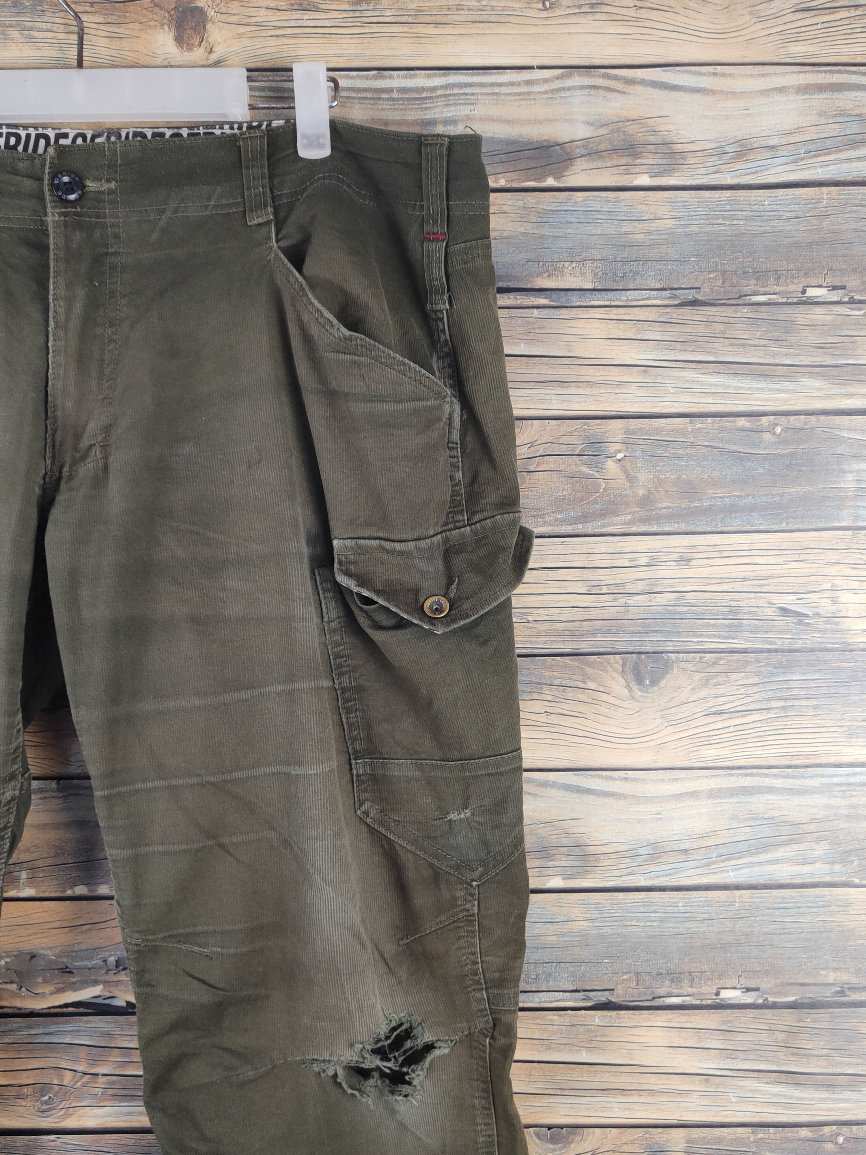 Japanese Brand Geride Olive Multipocket Tactical Cargo Pants #W2264 Size US 38 / EU 54 - 5 Thumbnail